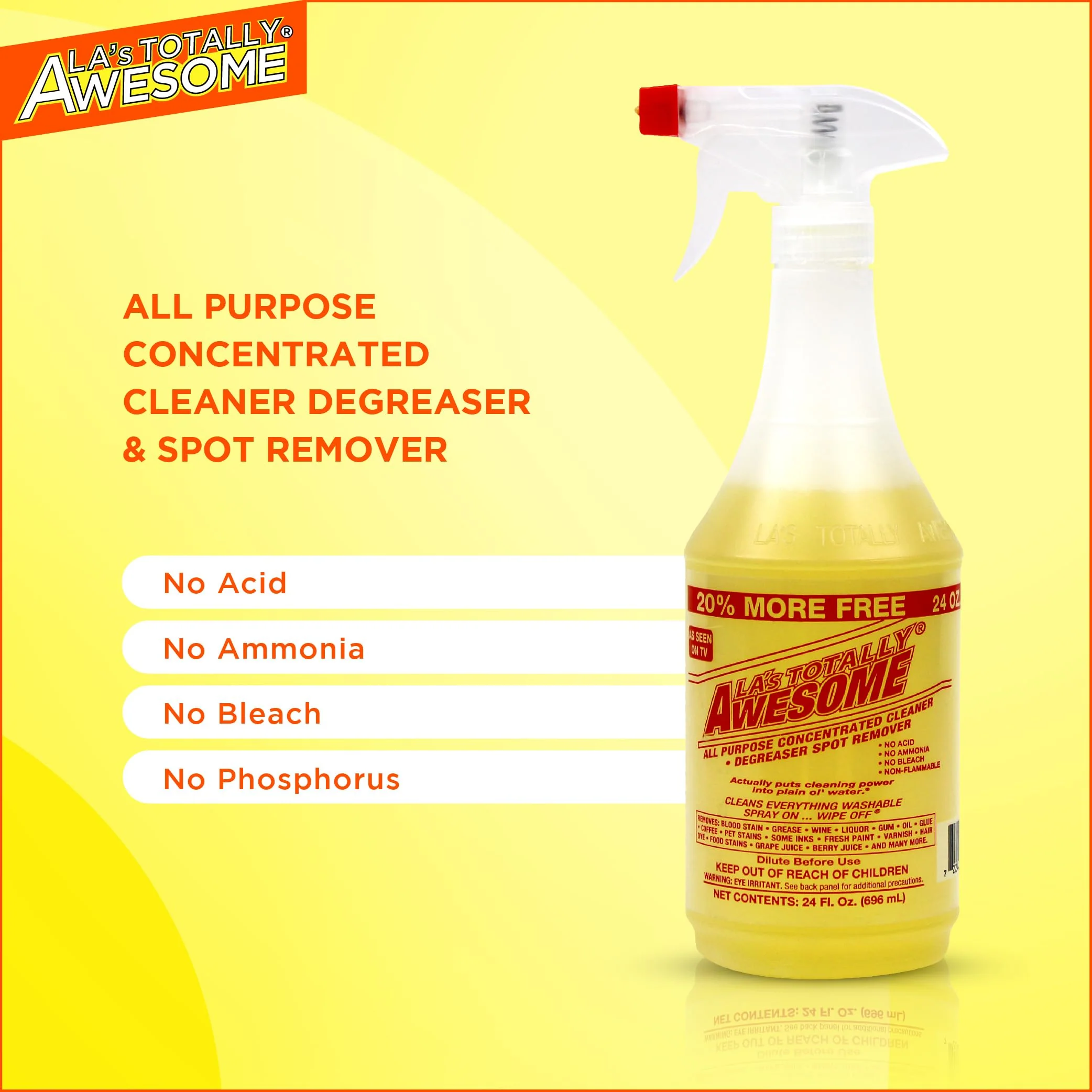 La's Totally Awesome All Purpose Cleaner, 4-Pack (64 oz Each) – Concentrated Formula, Degreaser, and Multipurpose Cleaner – Heavy Duty Bulk Cleaning Supplies for Home, Auto, Kitchen & Business - Image 5