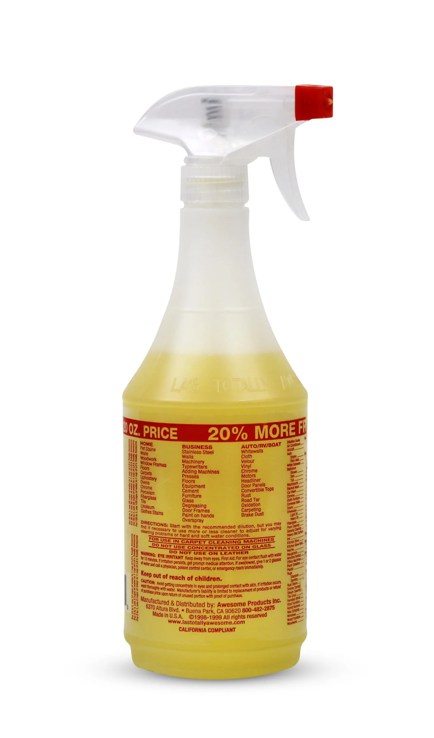 La's Totally Awesome All Purpose Cleaner Spray – 24oz (Pack of 6) Heavy Duty Multi-Surface Degreaser & Stain Remover – Ready-to-Use Cleaning Spray for Kitchen, Bathroom, Floors, Auto & More - Image 6