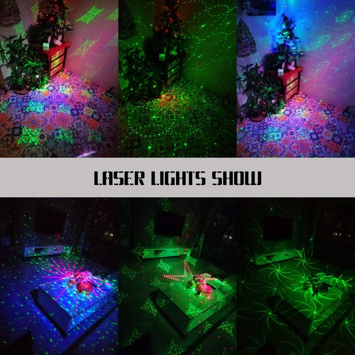 Laser Lights Show Projector - Sound Activated Strobe & Disco Ball DJ Lights for Christmas, Halloween, Glow Party Decor - Image 3