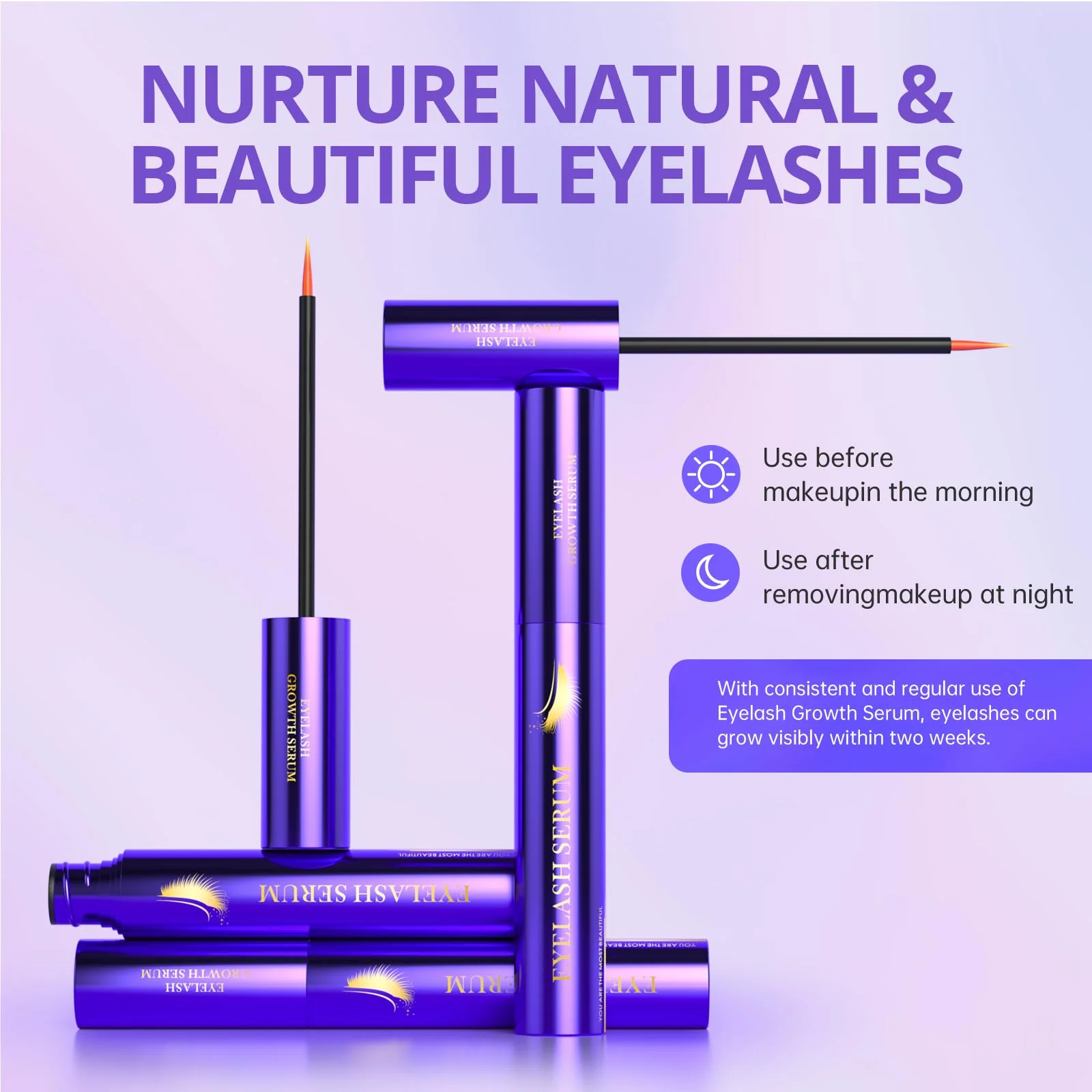 Lash Serum - 8ml Rapid Eyelash Growth Serum for Thickness, Stronger, Healthier Lashes & Brows - Vegan & Cruelty-Free - Image 4