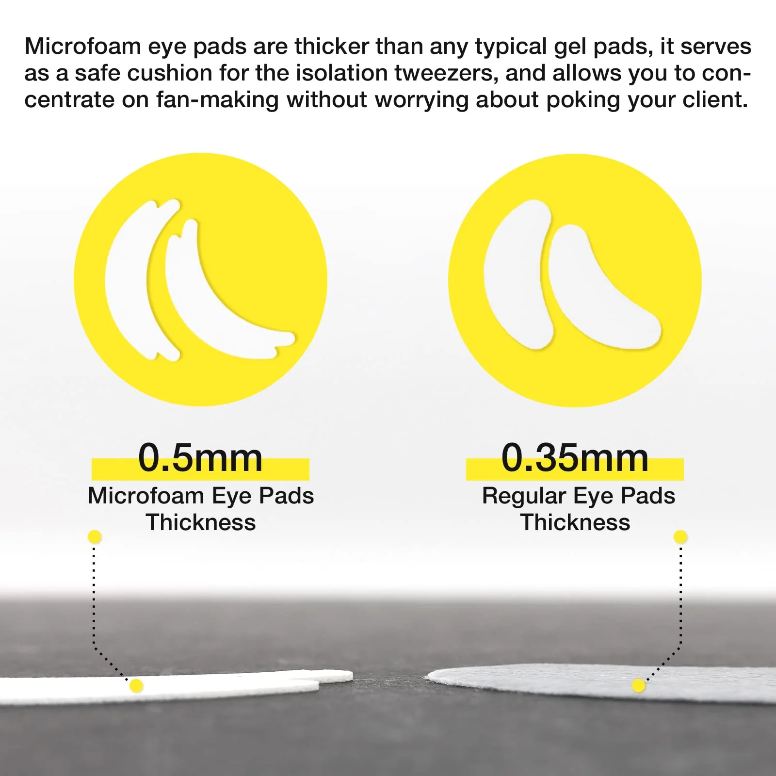 LASHVIEW 100 Pairs Eye Pads,Under Eye Pads for Eyelash Extension,Microfoam Eye Pads,Natural NO Hydrogel,Lash Extension Lint Free,Fit Most Eye Shape, Stick Well,Hypoallergenic,Waterproof - Image 4