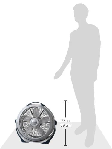 Lasko Wind Machine Fan, Air Circulator Fan with 3 Speeds, 20" Model 3300, Gray - Image 10