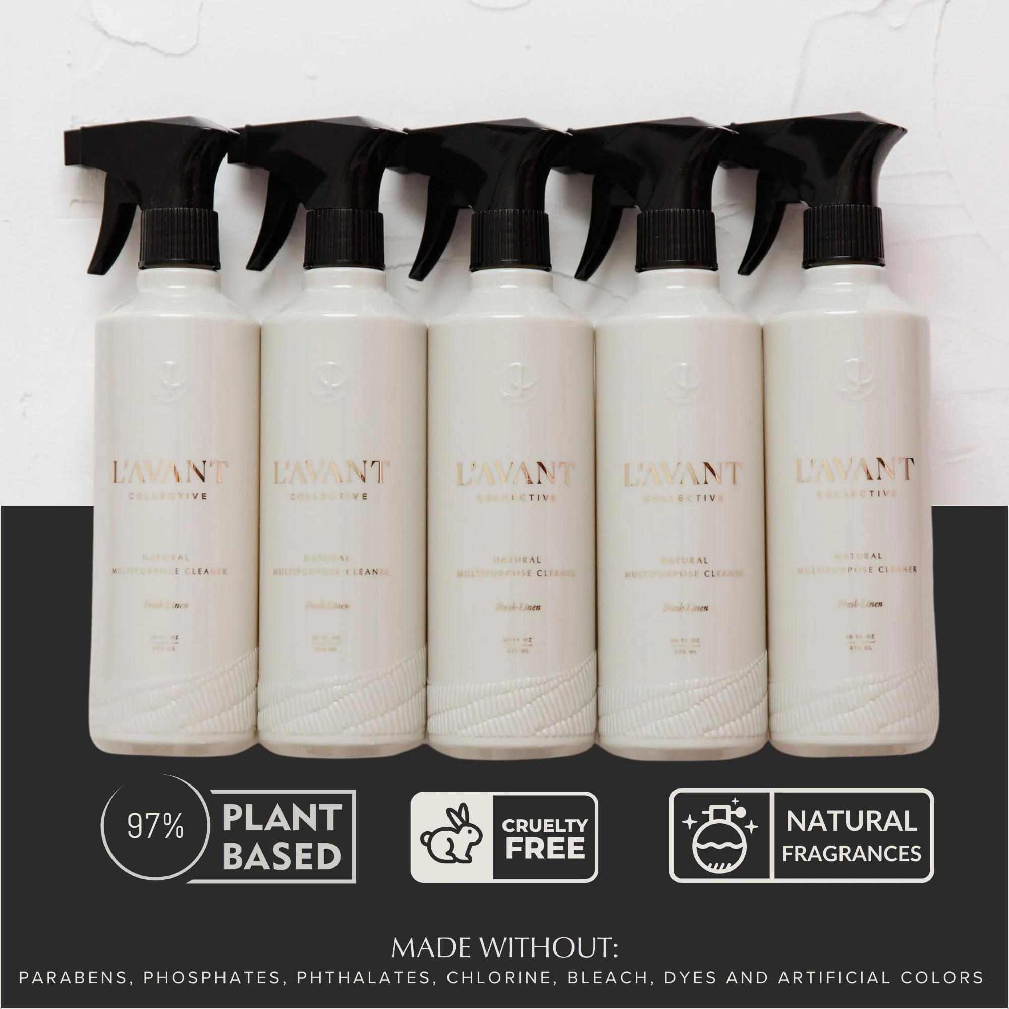L'AVANT Collective Multipurpose Surface Cleaner | Provides a Powerful Clean to Remove Grease & Grime | Fresh Linen Scent (16 Fl oz) - Image 4