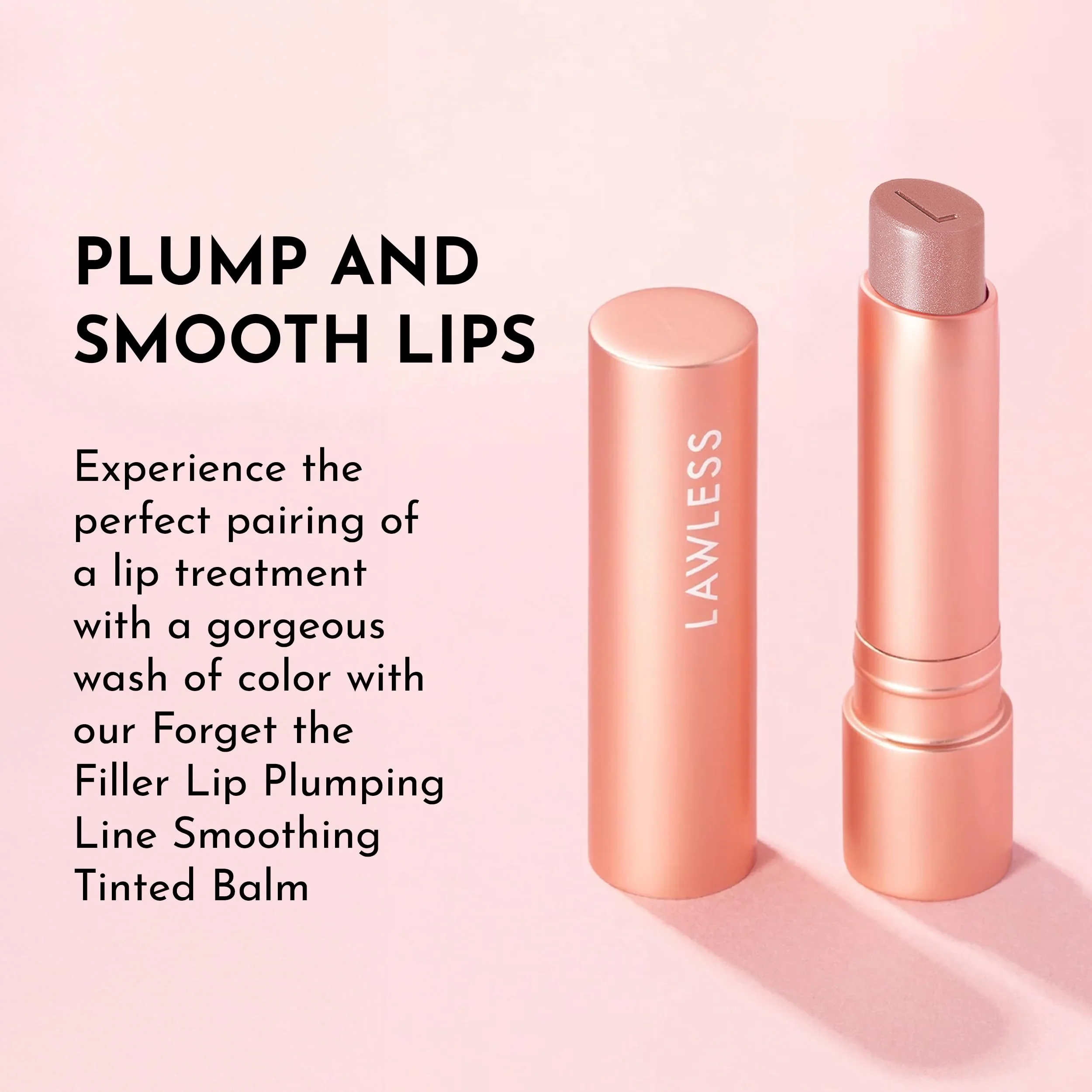 Lawless Forget the Filler Lip Plumping Line Smoothing Tinted Balm - Sweetie - Premium Tinted Lip Balm with Natural Ingredients to Plump and Smooth Lips for a Firmer, Fuller Look - 0.09 oz - Image 2