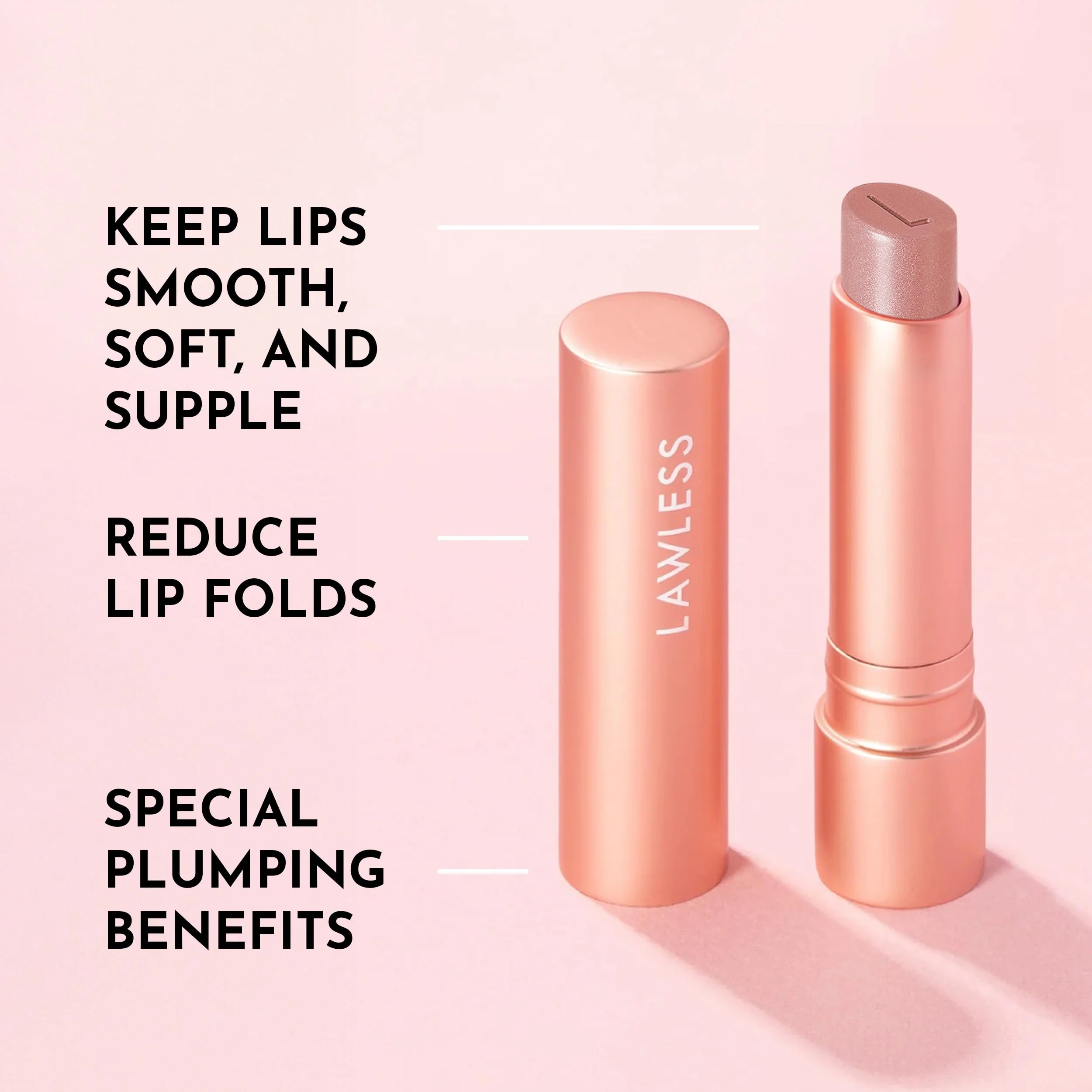 Lawless Forget the Filler Lip Plumping Line Smoothing Tinted Balm - Sweetie - Premium Tinted Lip Balm with Natural Ingredients to Plump and Smooth Lips for a Firmer, Fuller Look - 0.09 oz - Image 6
