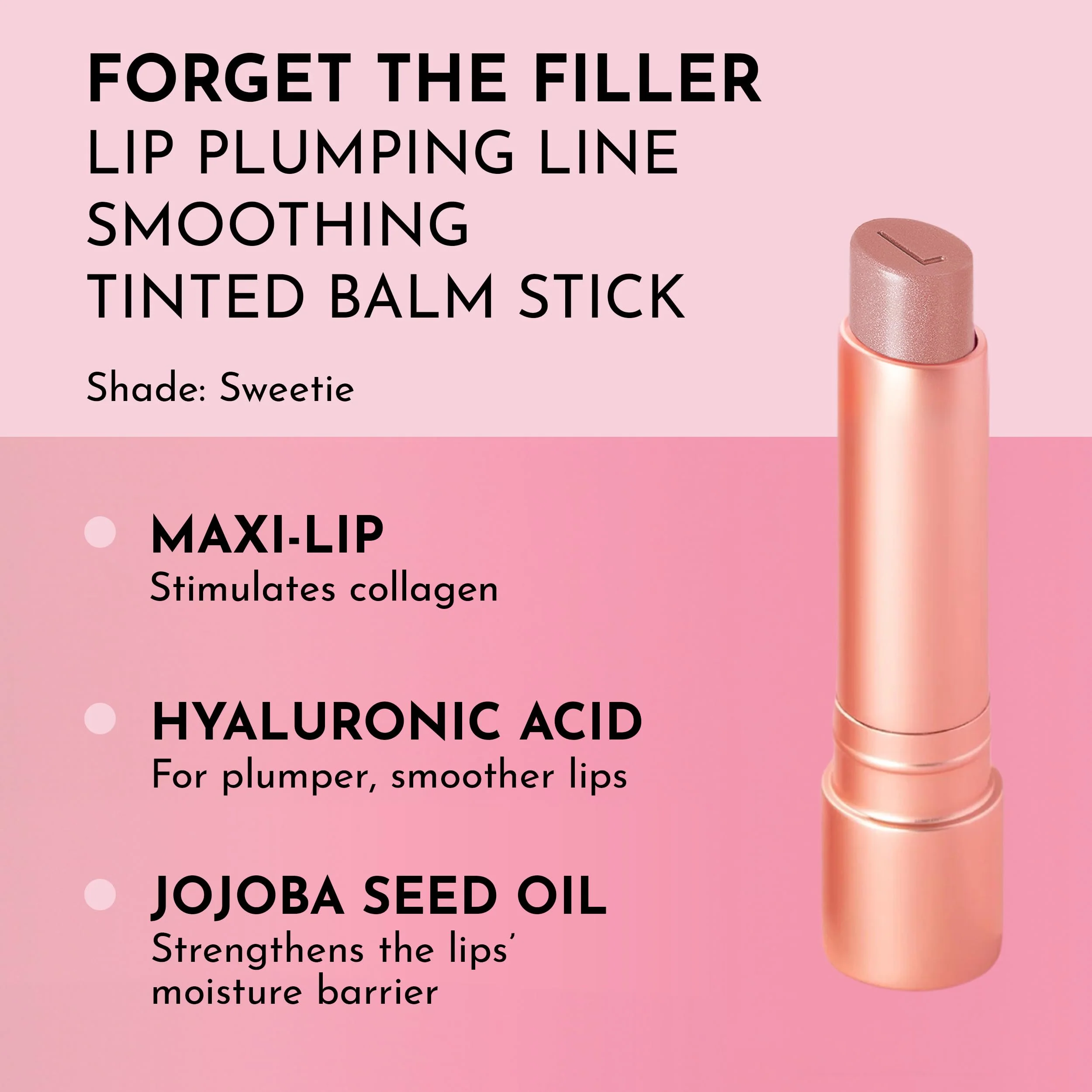 Lawless Forget the Filler Lip Plumping Line Smoothing Tinted Balm - Sweetie - Premium Tinted Lip Balm with Natural Ingredients to Plump and Smooth Lips for a Firmer, Fuller Look - 0.09 oz - Image 7