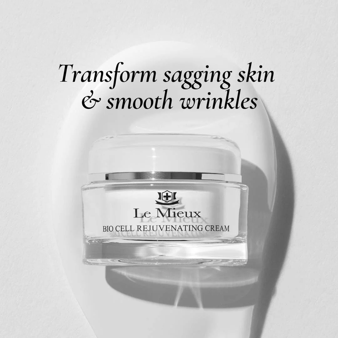 Le Mieux Bio Cell Rejuvenating Cream - Triple Peptide Facial Moisturizer with Hyaluronic Acid, Squalane & Rose Hip, Night & Day Cream for Face & Neck, No Parabens or Sulfates (1.75 oz / 52 ml) - Image 8