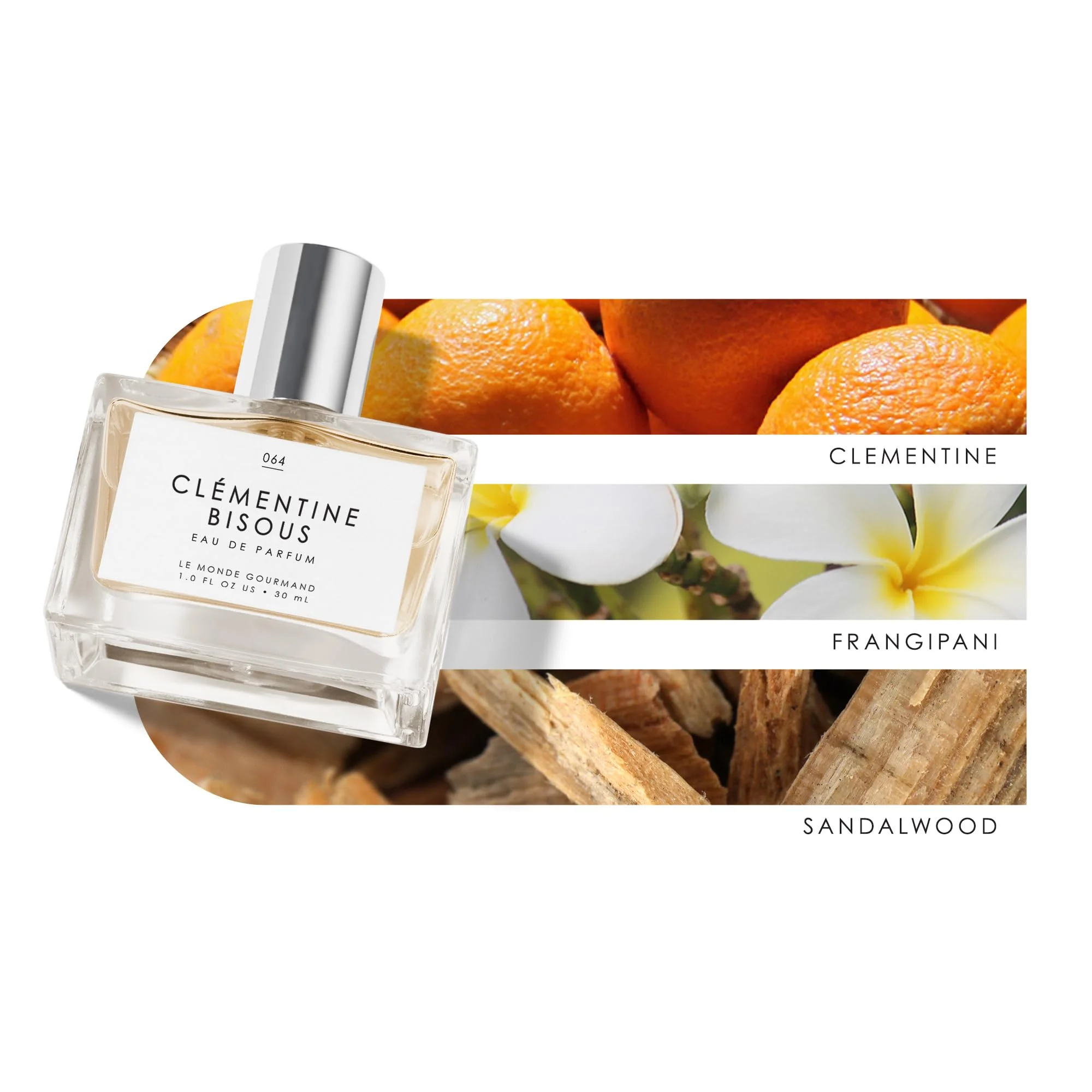 Le Monde Gourmand Clémentine Bisous Eau de Parfum Spray Perfume for Women, Clementine, Frangipani & Sandalwood Scent, Vegan & Cruelty Free, 1 fl oz (30 ml) - Image 3