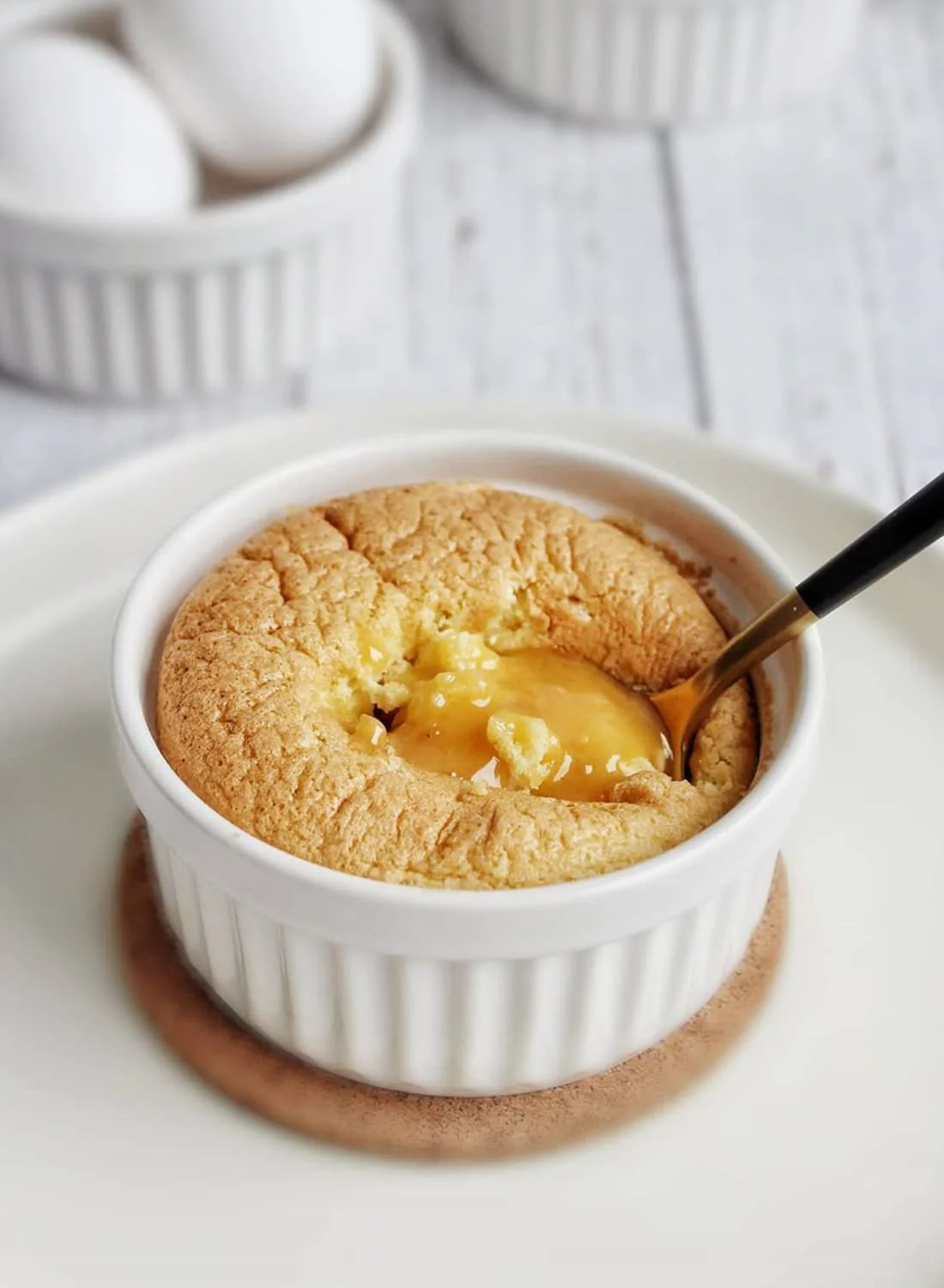 LE TAUCI Ramekins 8 OZ Oven Safe, Creme Brulee Ramekins, Pudding Custard Cups Souffle Ramiken, Dipping Sauce Dishes, Ceramic Ramekin Bowls Set of 6, White - Image 3