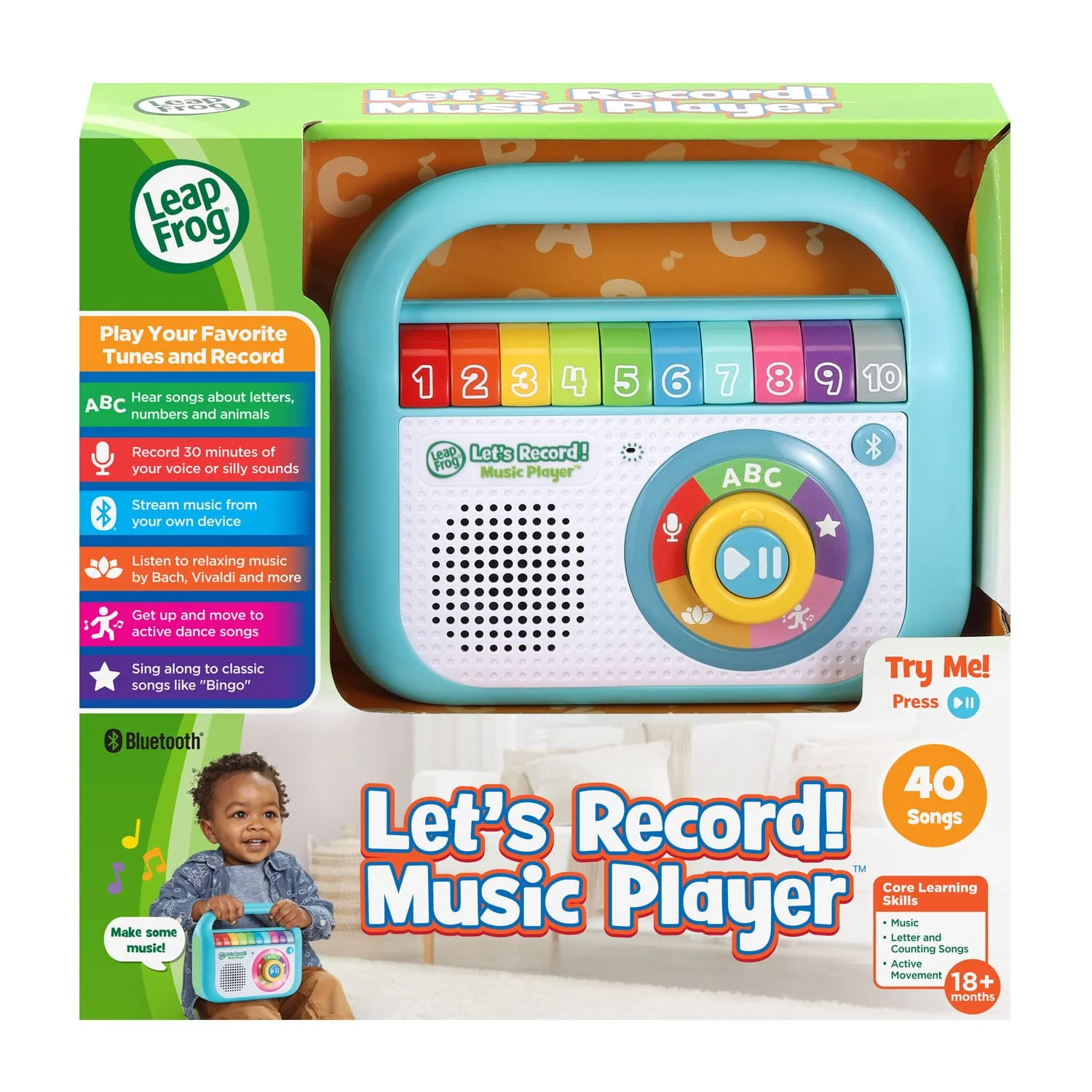 LeapFrog Let’s Record! Music Player, Teal - Image 5