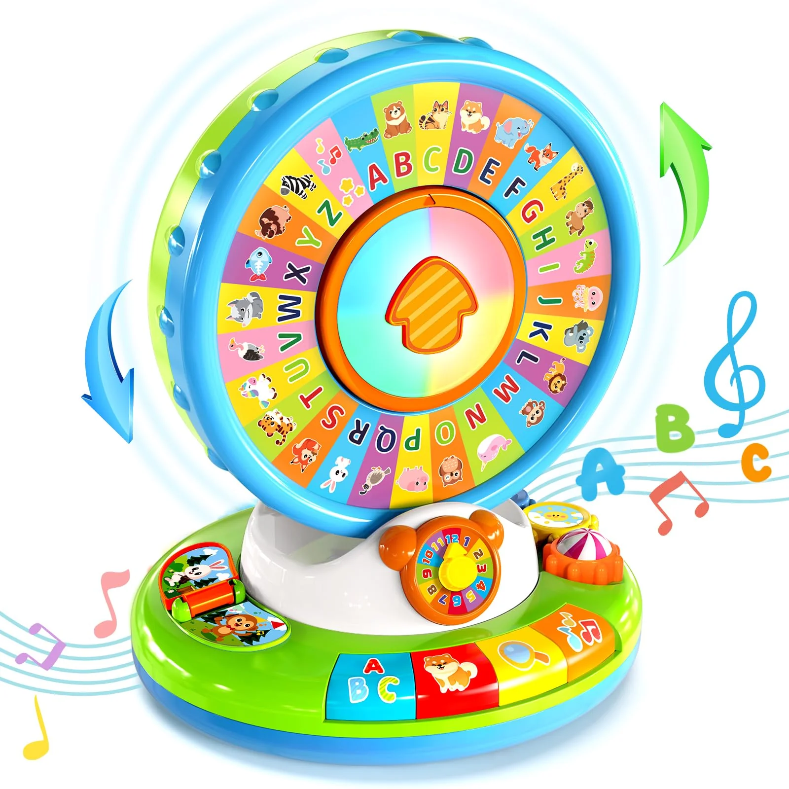 Learning Toy for Kids 1 2 3 Year Old Boys Girls, Spin and Sing Alphabet Zoo with Sounds, Interactive Educational Toys for Toddler 2-3, First Christmas 1st Birthday Gifts Toy - Image 2