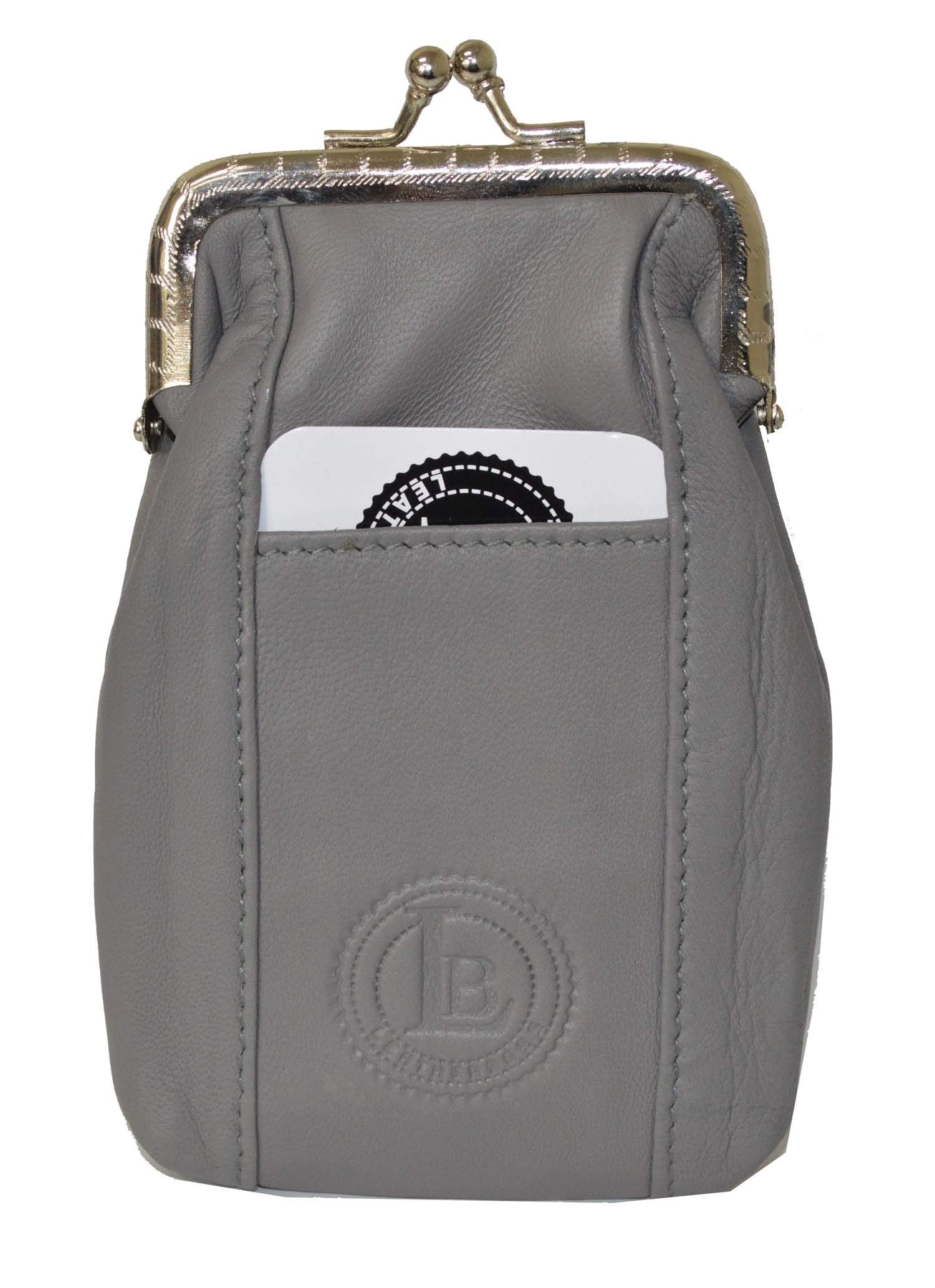 Leather Cigarette Case Pack Holder Regular or 100's Lighter Pocket by Leatherboss (Grey)