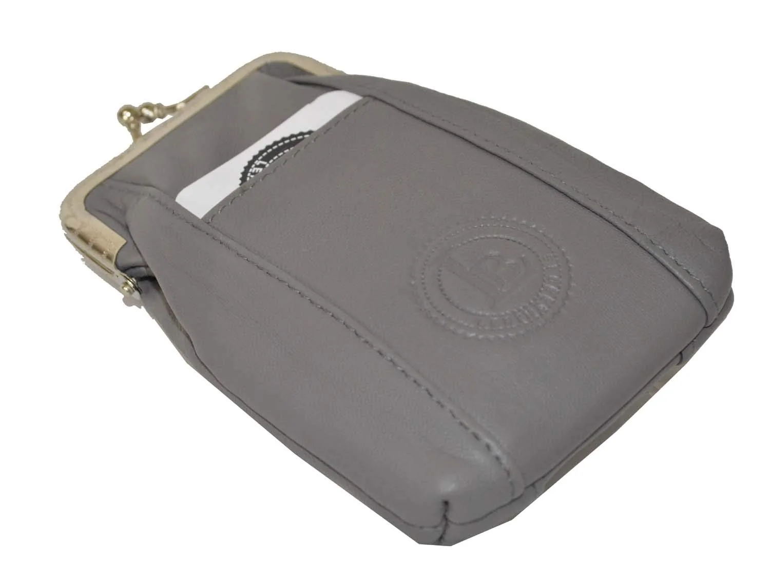 Leather Cigarette Case Pack Holder Regular or 100's Lighter Pocket by Leatherboss (Grey) - Image 4