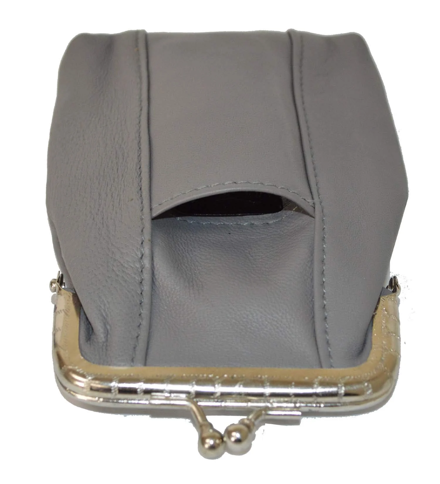 Leather Cigarette Case Pack Holder Regular or 100's Lighter Pocket by Leatherboss (Grey) - Image 7