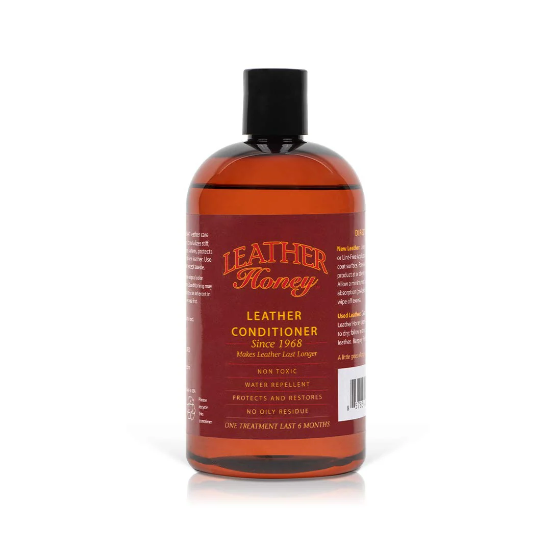Leather Honey Best Leather Conditioner Since 1968. For Use on Leather Apparel, Furniture, Auto Interiors, Shoes, Bags and Accessories. Non-Toxic and Made in the USA!