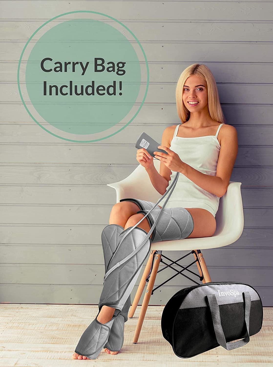 Leg Massager for Circulation - Foot and Calf Massager, Air Compression Leg Wraps Massage Boots Machine for Home Use Leg Massage - scd Machine for Calf, Thigh and Foot Massager, FSA or HSA Eligible - Image 6
