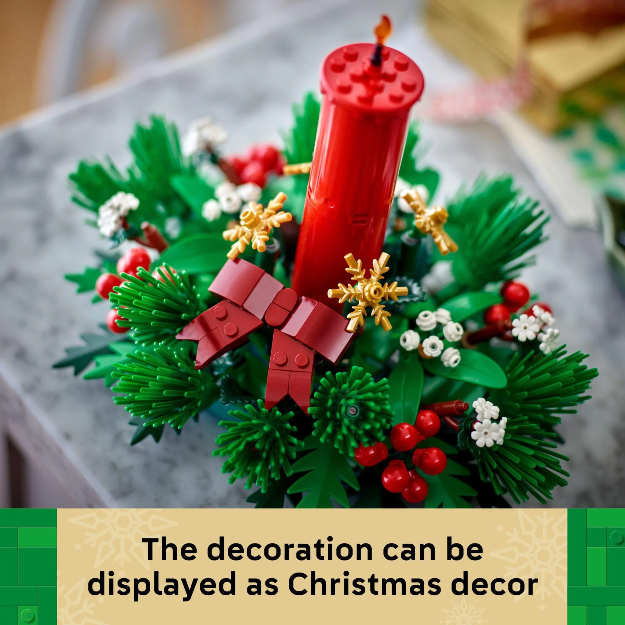 LEGO Christmas Table Decoration Building Toy for Kids - Brick-Built Holiday Centerpiece & Festive Room Decor - Christmas Craft for Girls & Boys, Ages 12+ - Gift Idea for Families - 40743 - Image 2
