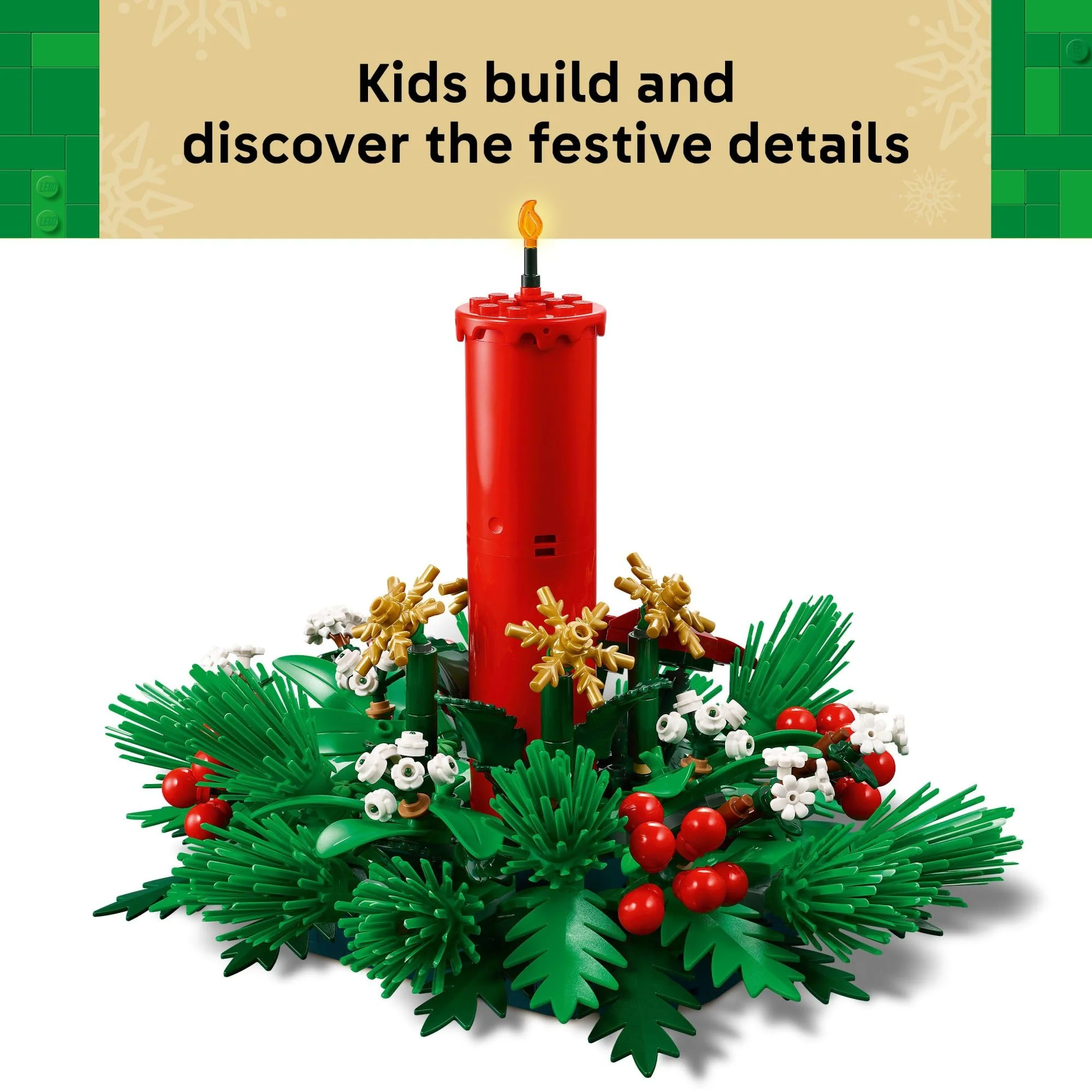 LEGO Christmas Table Decoration Building Toy for Kids - Brick-Built Holiday Centerpiece & Festive Room Decor - Christmas Craft for Girls & Boys, Ages 12+ - Gift Idea for Families - 40743 - Image 5