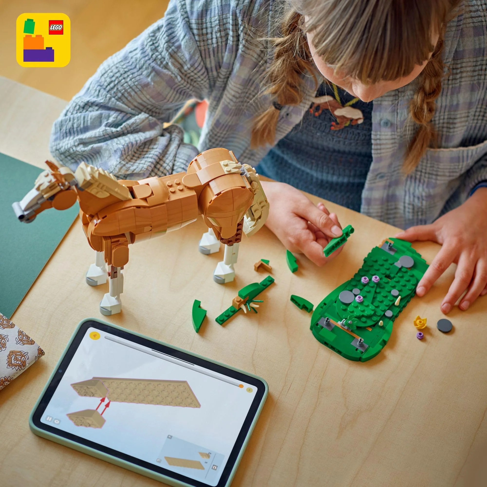 LEGO Creator 3 in 1 Beautiful Horse Building Toy for Kids - Learning Toy for Girls & Boys, Ages 9+ - Build a Horse, Bear, or Deer - Gift for Christmas - 31166 - Image 2