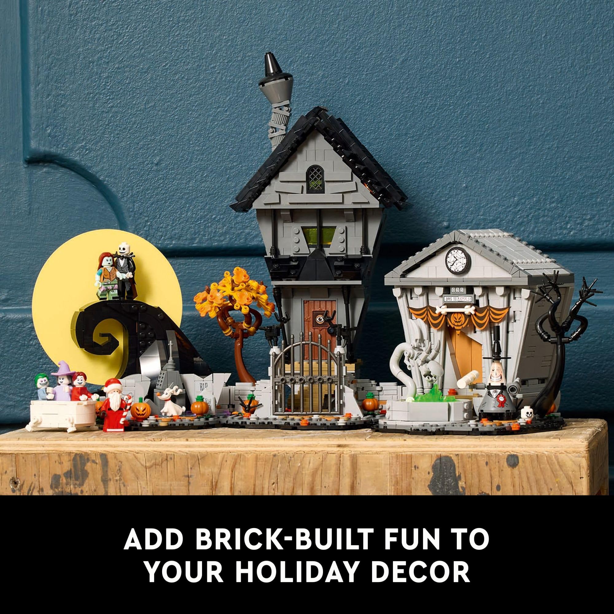 LEGO Disney Tim Burton's The Nightmare Before Christmas Decor - Building Set for Adults for Display, Ages 18+ - Collectible DIY Craft for Fans of Iconic Movie with Minifigures Included - 21351 - Image 2