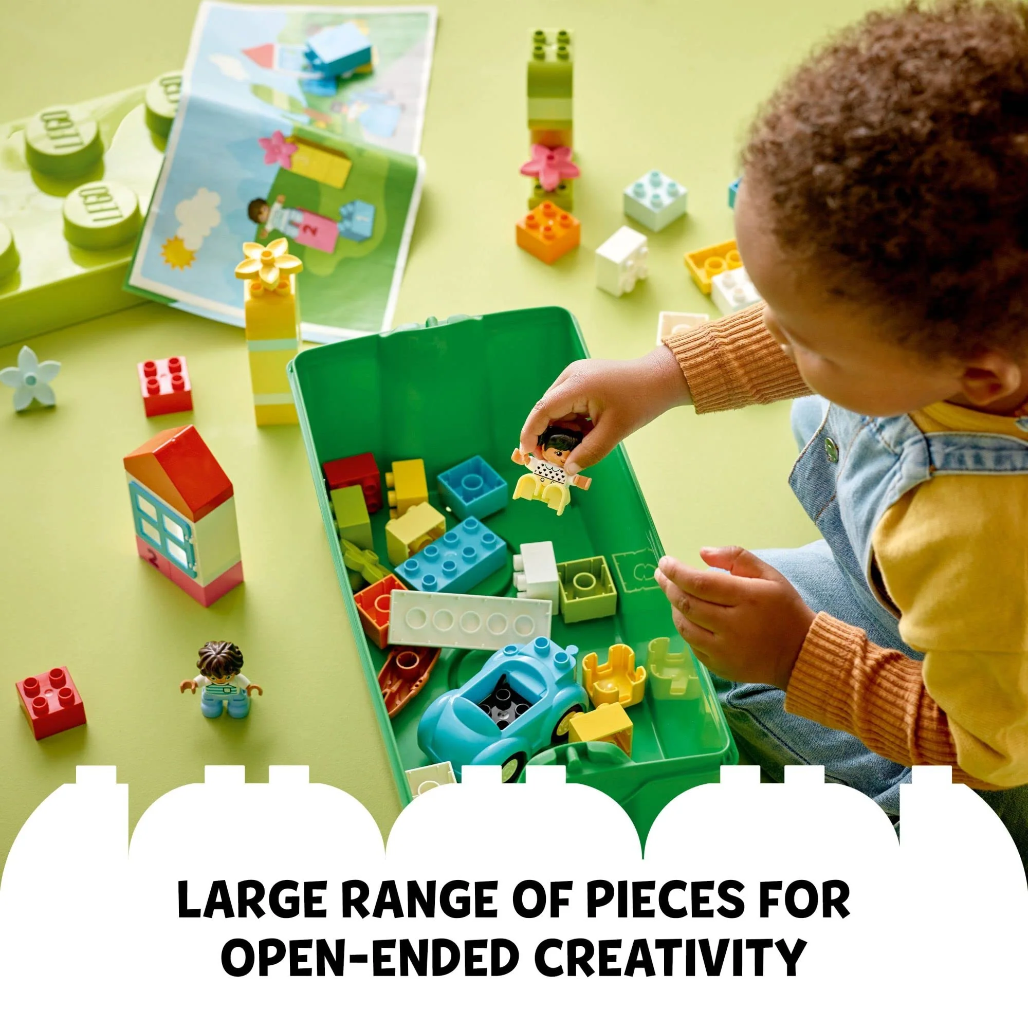 LEGO DUPLO Classic Brick Box Building Blocks - Stacking Toys for Toddlers, Ages 1.5+ Years - Learning & Educational Toys for Preschool - Develop Fine Motor Skills - Gift for Christmas - 10913 - Image 7