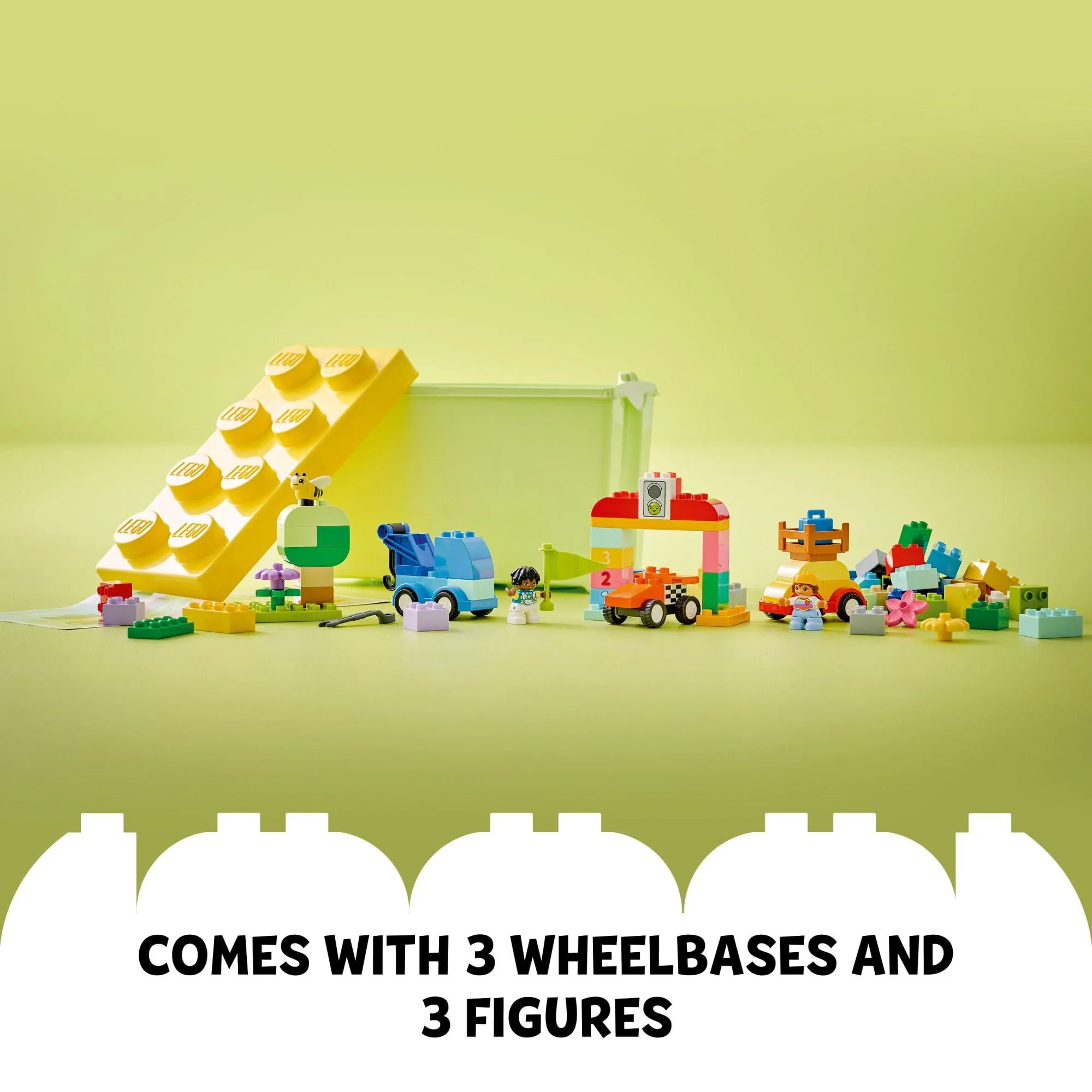 LEGO DUPLO Classic Cars and Trucks Brick Box Building Blocks - Learning & Educational STEM Toys for Toddlers, Ages 1.5+ Years - Develops Fine Motor Skills - Gift for Christmas - 10439 - Image 4