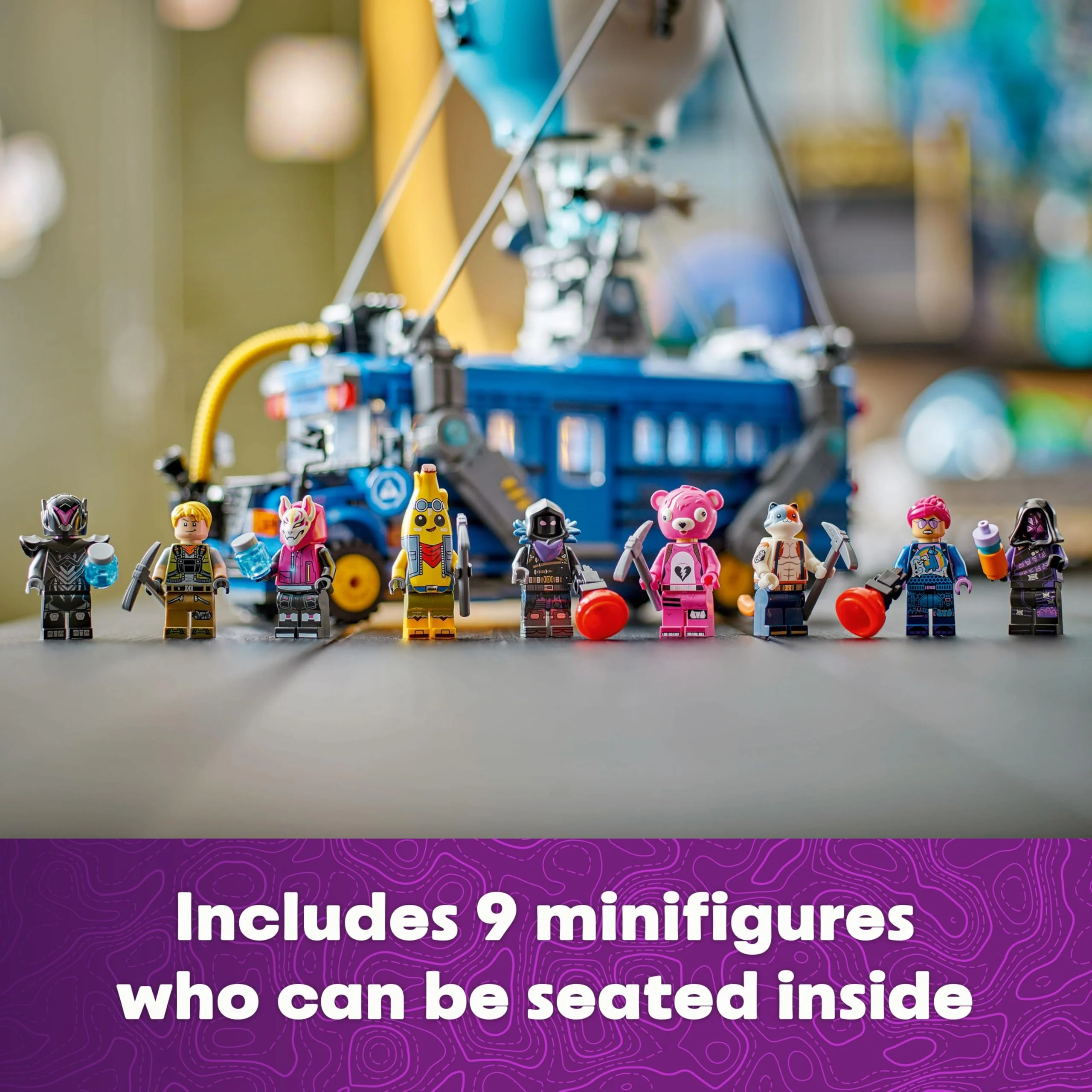 LEGO Fortnite Battle Bus Building Toy - Collectible Fortnite Toy for Kids, Boys & Girls, Ages 10+ - Pretend Play Set with 9 Minifigures from Video Game - Gift for Christmas - 77073 - Image 3