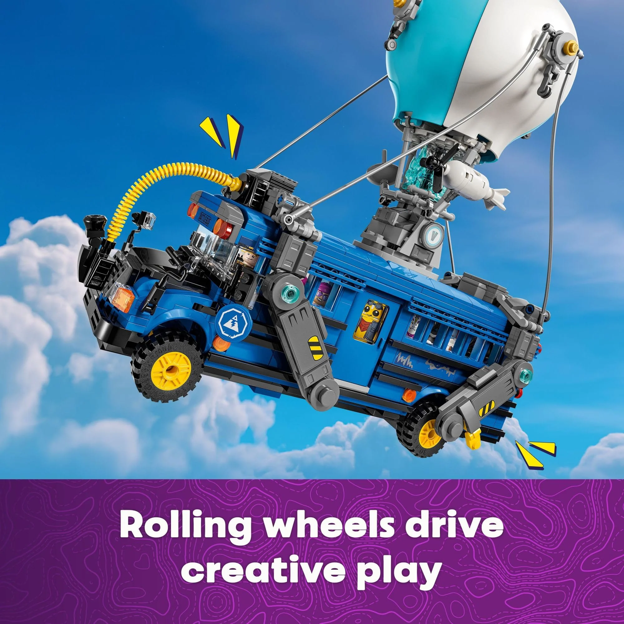 LEGO Fortnite Battle Bus Building Toy - Collectible Fortnite Toy for Kids, Boys & Girls, Ages 10+ - Pretend Play Set with 9 Minifigures from Video Game - Gift for Christmas - 77073 - Image 6