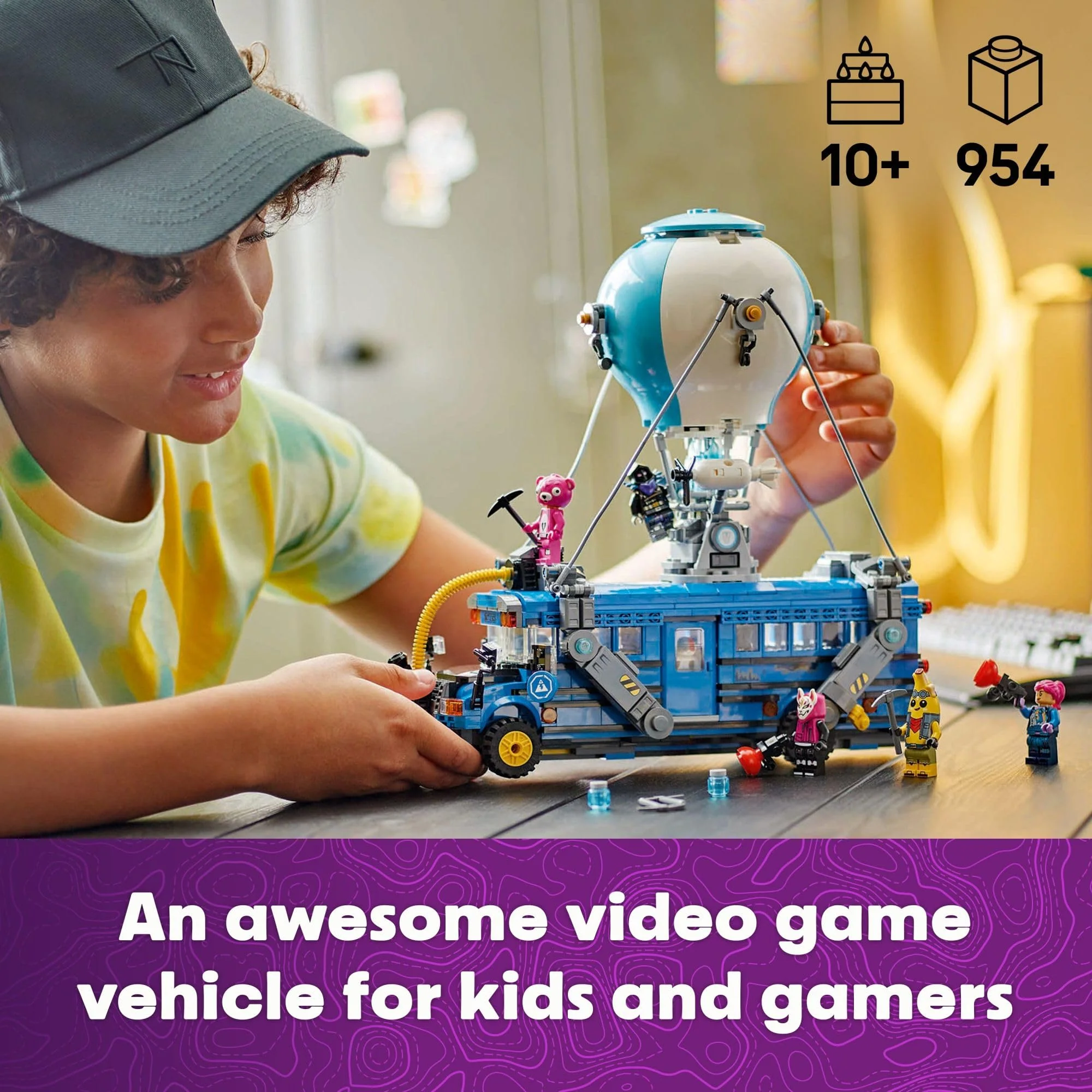 LEGO Fortnite Battle Bus Building Toy - Collectible Fortnite Toy for Kids, Boys & Girls, Ages 10+ - Pretend Play Set with 9 Minifigures from Video Game - Gift for Christmas - 77073 - Image 8