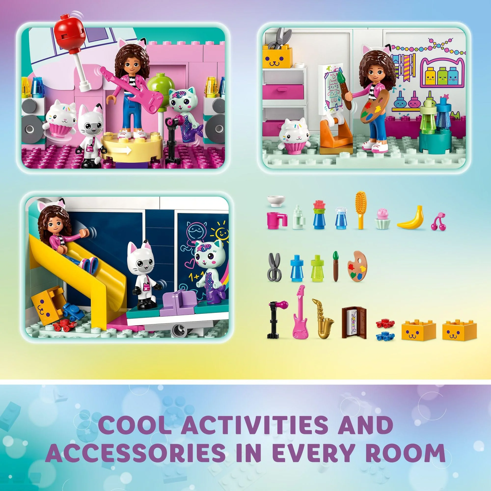 LEGO Gabby's Dollhouse Building Toy - Pretend Play Toy Figures & Playsets for Girls & Boys, Ages 4+ Years - Gift for Christmas - 8 Room Dollhouse W/ 4 Minifigures - 10788 - Image 3