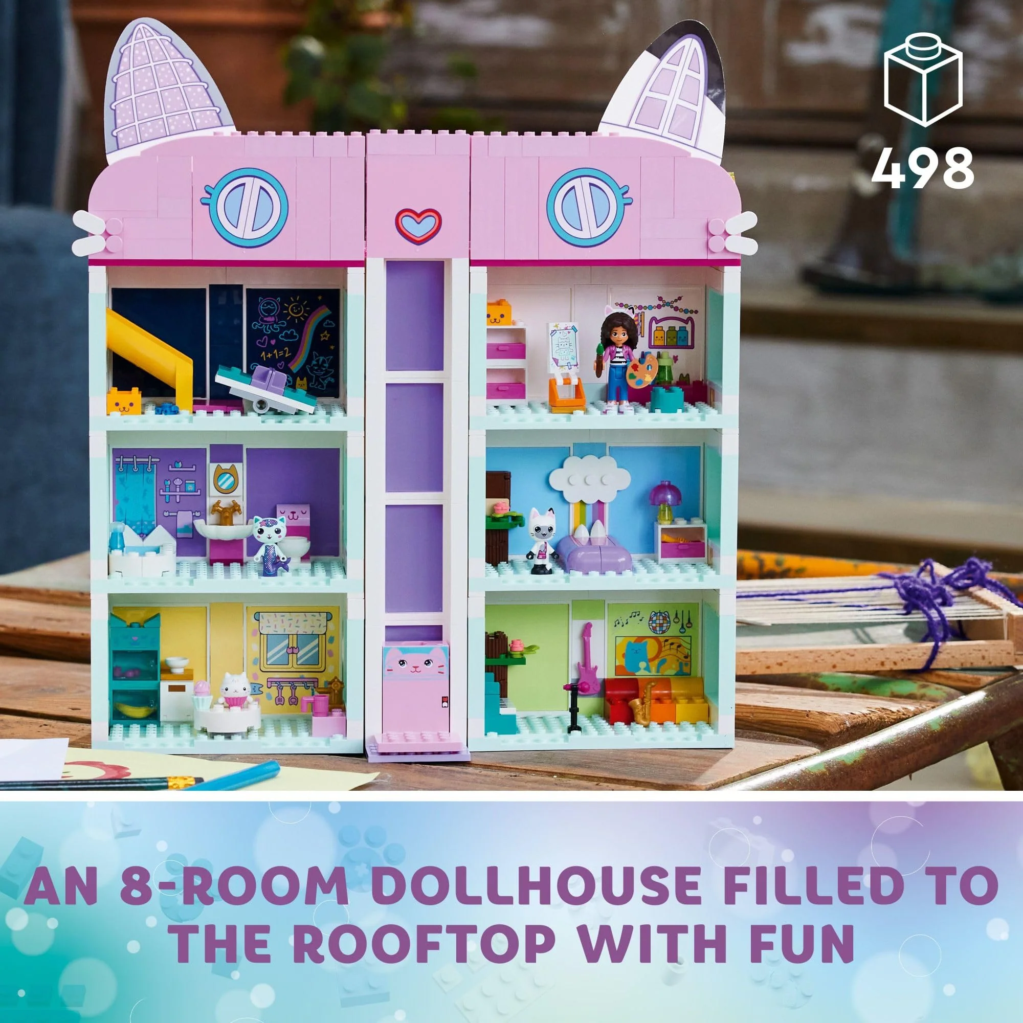 LEGO Gabby's Dollhouse Building Toy - Pretend Play Toy Figures & Playsets for Girls & Boys, Ages 4+ Years - Gift for Christmas - 8 Room Dollhouse W/ 4 Minifigures - 10788 - Image 7
