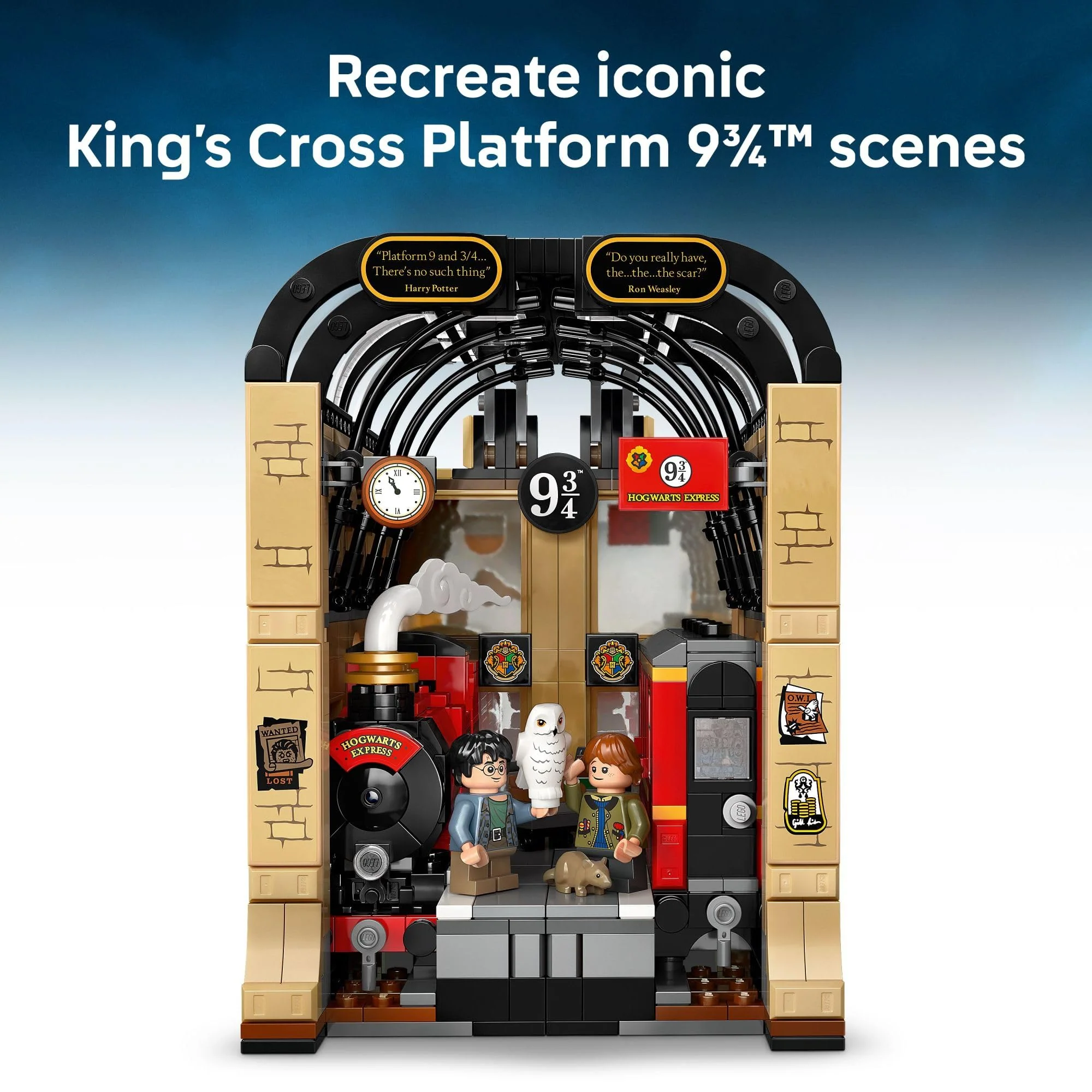 LEGO Harry Potter Book Nook: Hogwarts Express Building Set - Bedroom Shelf Decor for Boys, Girls, & Fans, Ages 10+ - Collectible Harry & Ron Minifigures - Gift for Christmas - 76450 - Image 6
