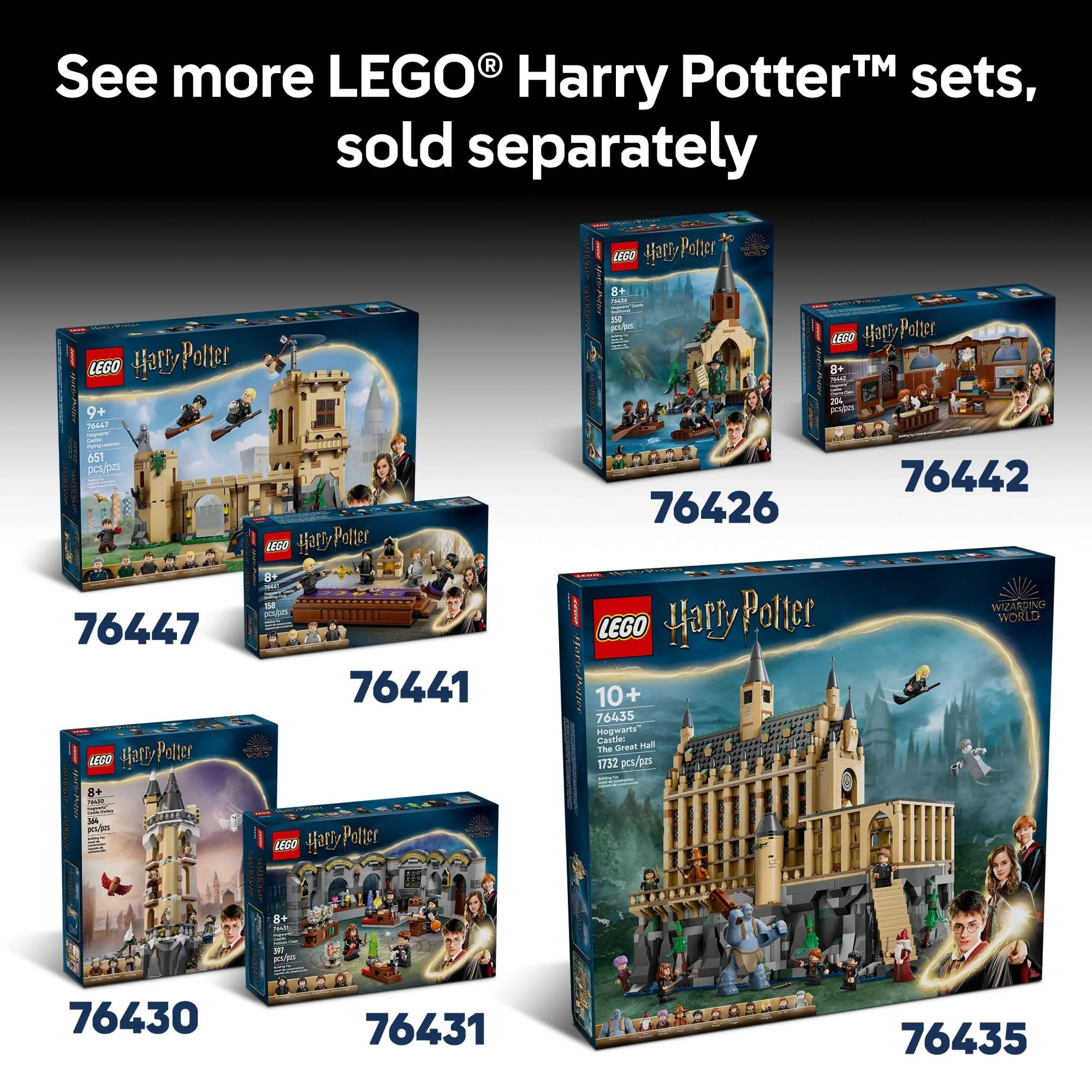 LEGO Harry Potter Diagon Alley Wizarding Shops Building Set for Adults - Collectible Kit for Harry Potter Fans with 12 Microfigures - Gift for Christmas - 76444 - Image 2