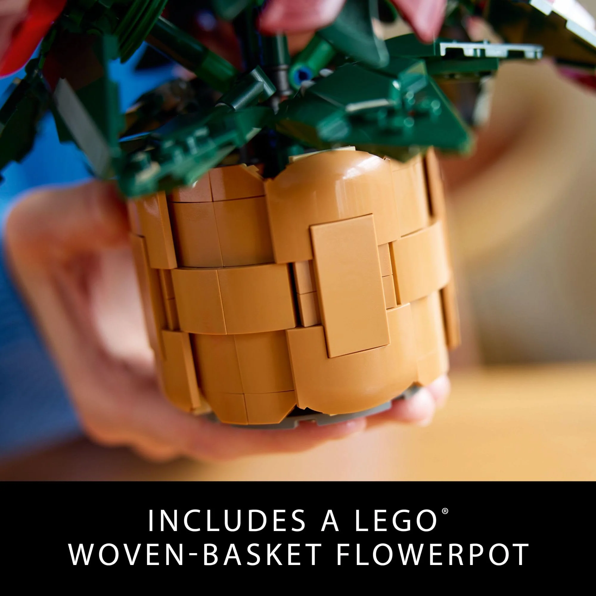 LEGO Icons Poinsettia Building Sets for Adults - Artificial Flowers for Decoration - Christmas Flowers for Table Centerpiece - 10370 - Image 5