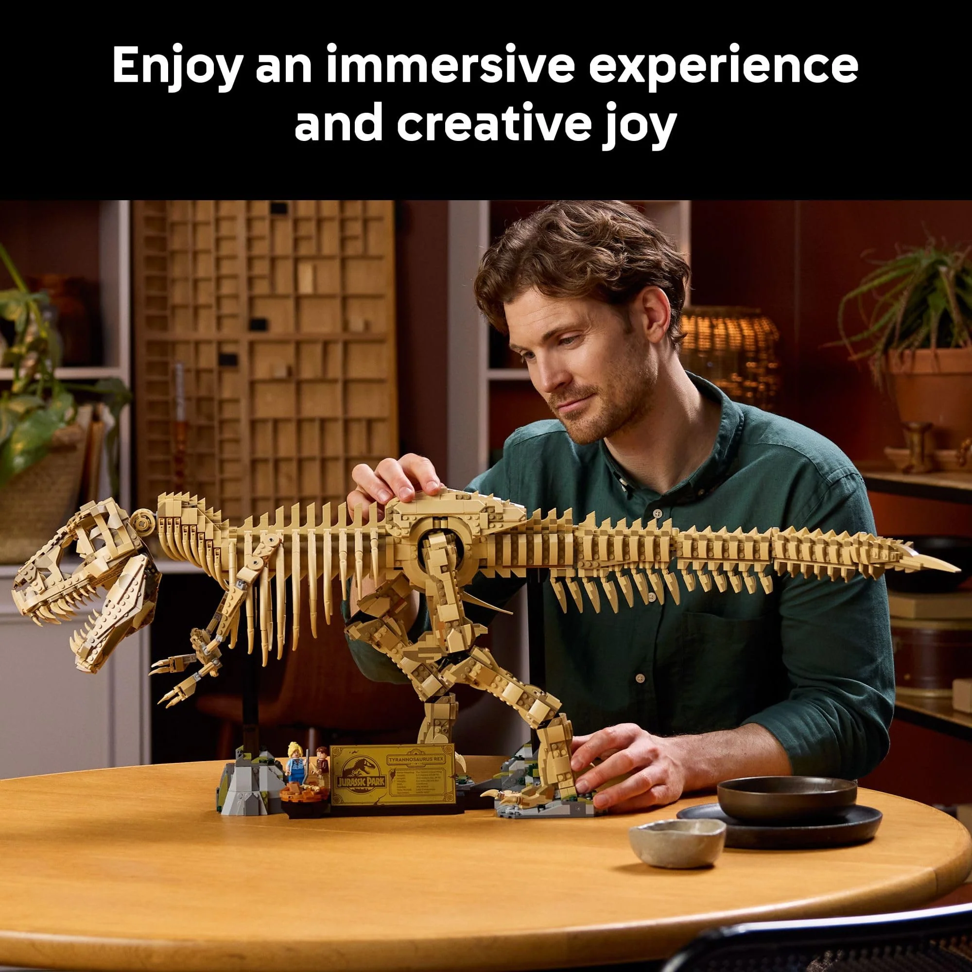 LEGO Jurassic World Dinosaur Fossils: Tyrannosaurus Rex - Building Set for Adults, Ages 18+ - Gift for Christmas - Collectible Home Decor for Bedroom, Office, or Any Room - 76968 - Image 5