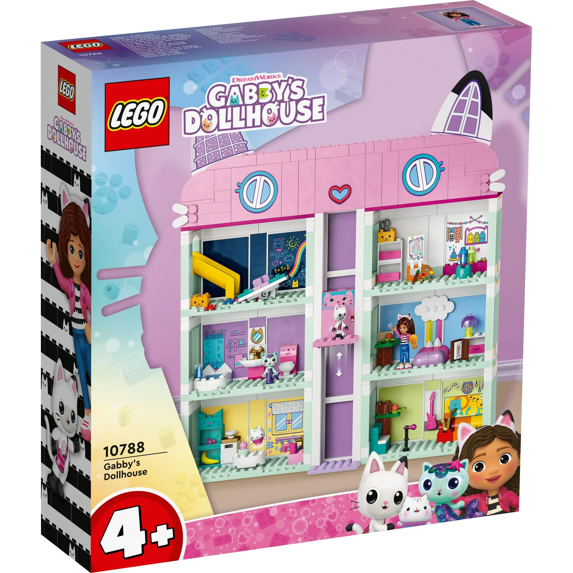 Lego La Maison Magique de Gabby 10788 Building Toy 4 Storey Dollhouse Figurines Gabby, Pandy Paws, Navy, P'tichou & Accessories Birthday Gift for Girls from 4 Years - Image 4
