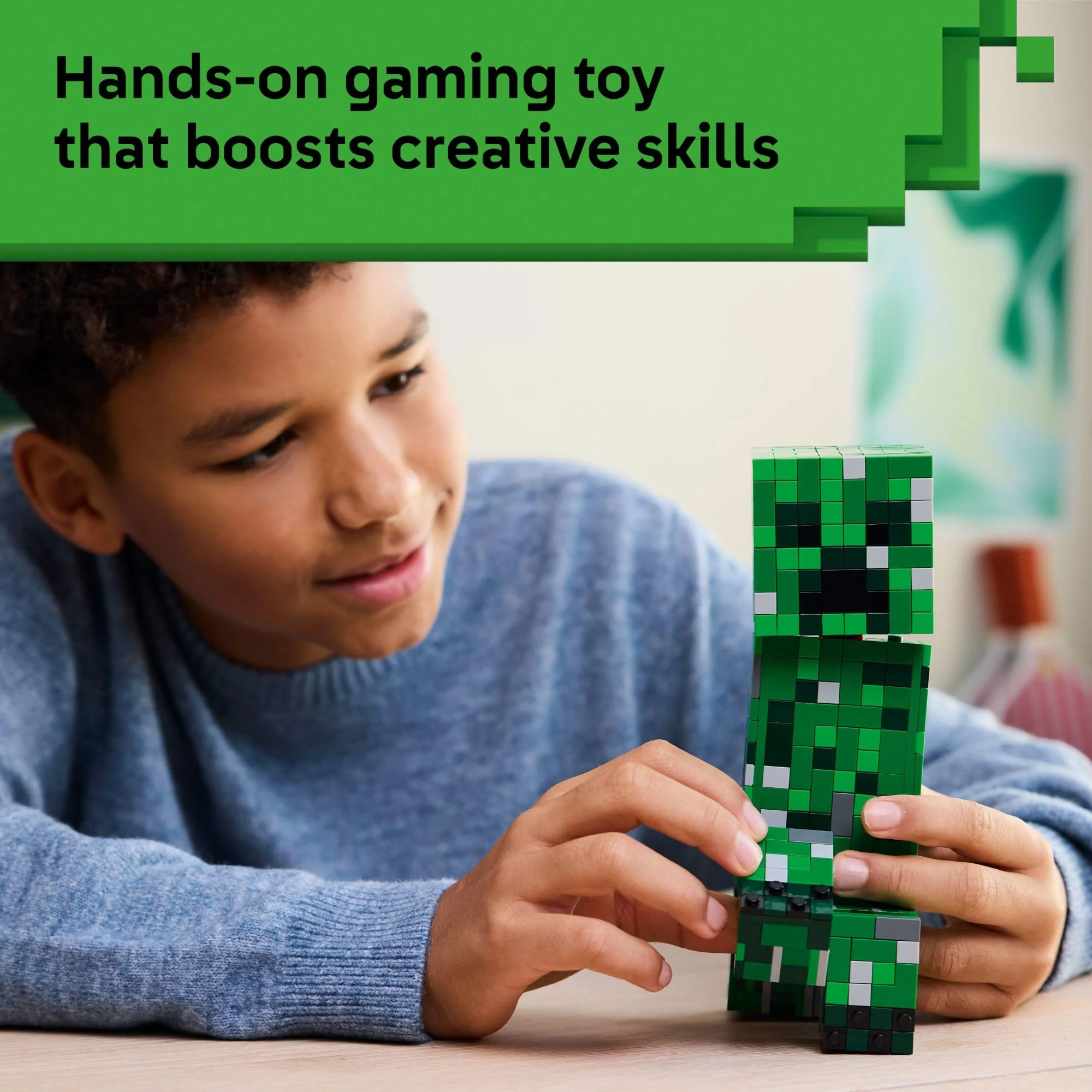 LEGO Minecraft The Creeper Kids Building Toy - Minecraft Toy for Boys & Girls, Ages 10+ - Room Decor for Gamers -W/ 1st Version Minifigure - Gift for Christmas - 21276 - Image 4