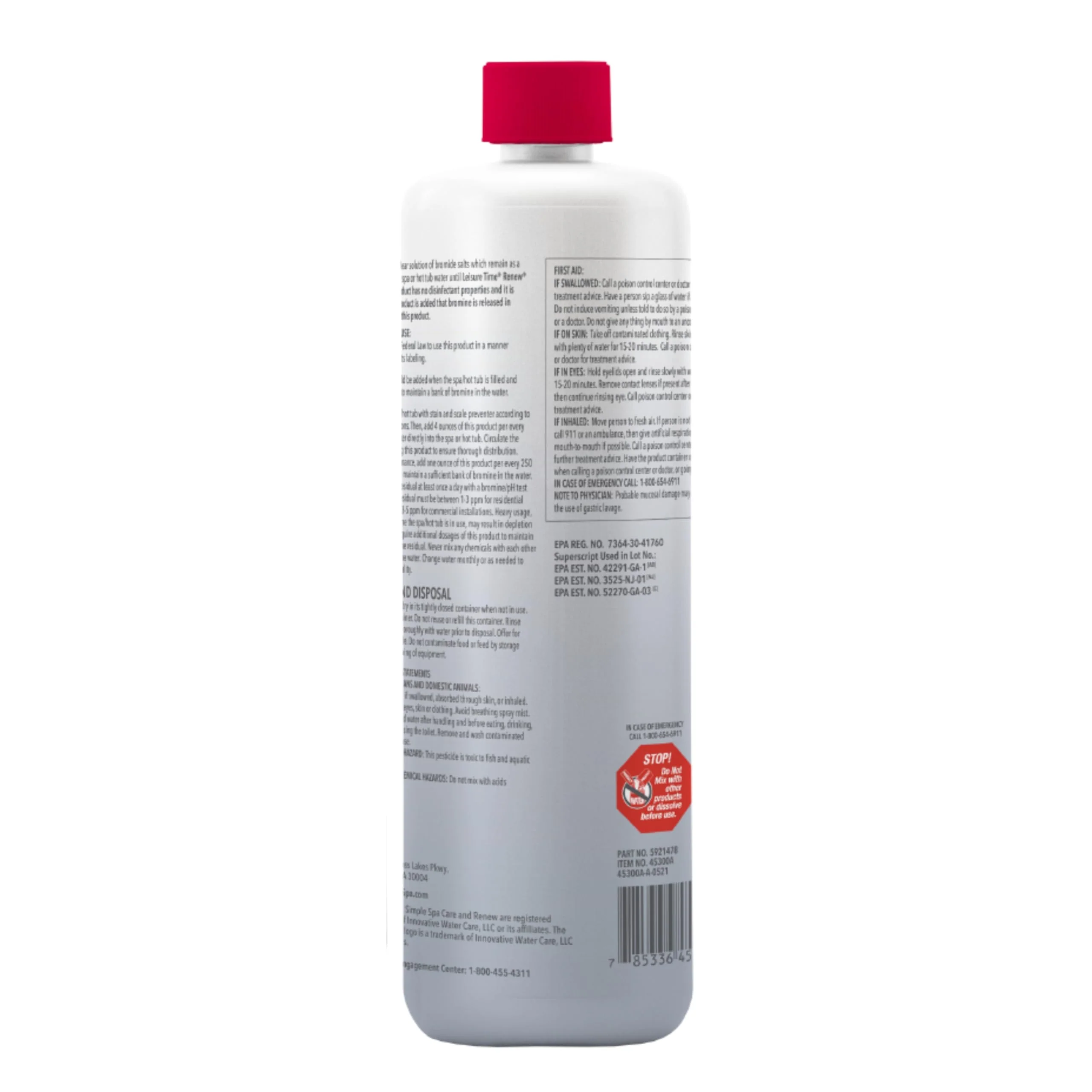Leisure Time Spa 45300A Reserve Sanitizer for Spas and Hot Tubs, Ensure Safe and Clean Water with Powerful and Long-Lasting Sanitizer, 1 Qt - Image 6