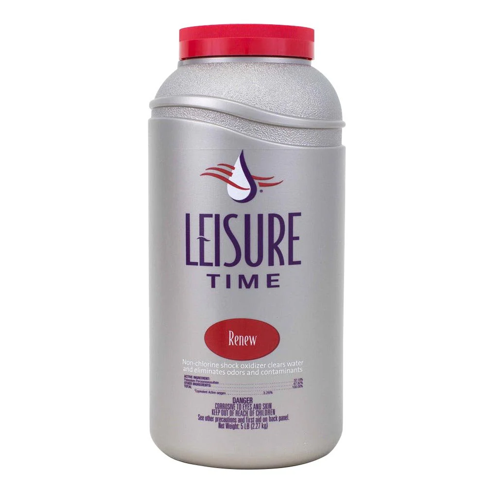 Leisure Time Spa RENU5 Shock Renew Non-Chlorine Shock Treatment, Revitalize Your Spa with Powerful and Safe Non-Chlorine Formula, 5 lbs