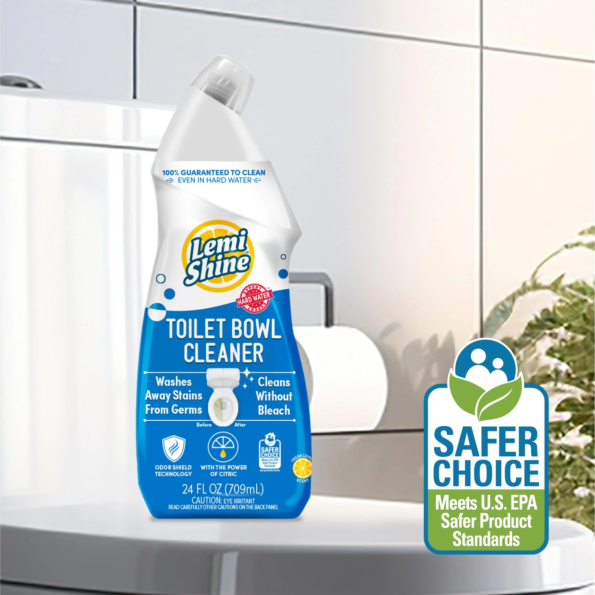 Lemi Shine Toilet Bowl Cleaner - Bleach-Free Toilet Cleaner - Removes Tough Stains and Odor - 24 fl oz (3 Pack) - Image 3