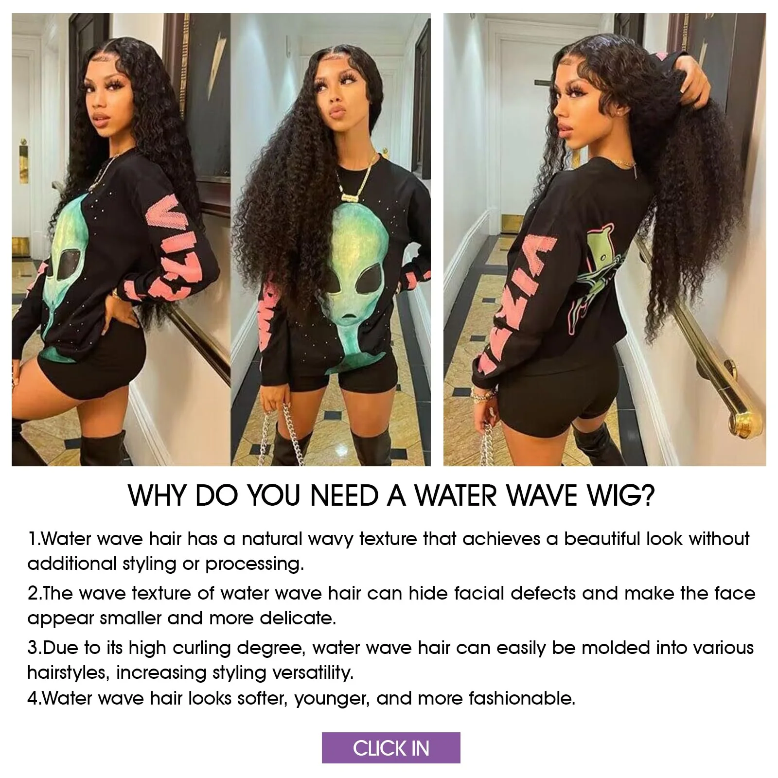 Lemoda 13x6 Full Lace Frontal Virgin Human Hair Wigs 210% Water Wave 13x6 HD Full Lace Frontal Wigs 26Inch Deep Wave Human Hair Wig Wet and Wavy Wig Pre Plucked With Natural Hairline - Image 7