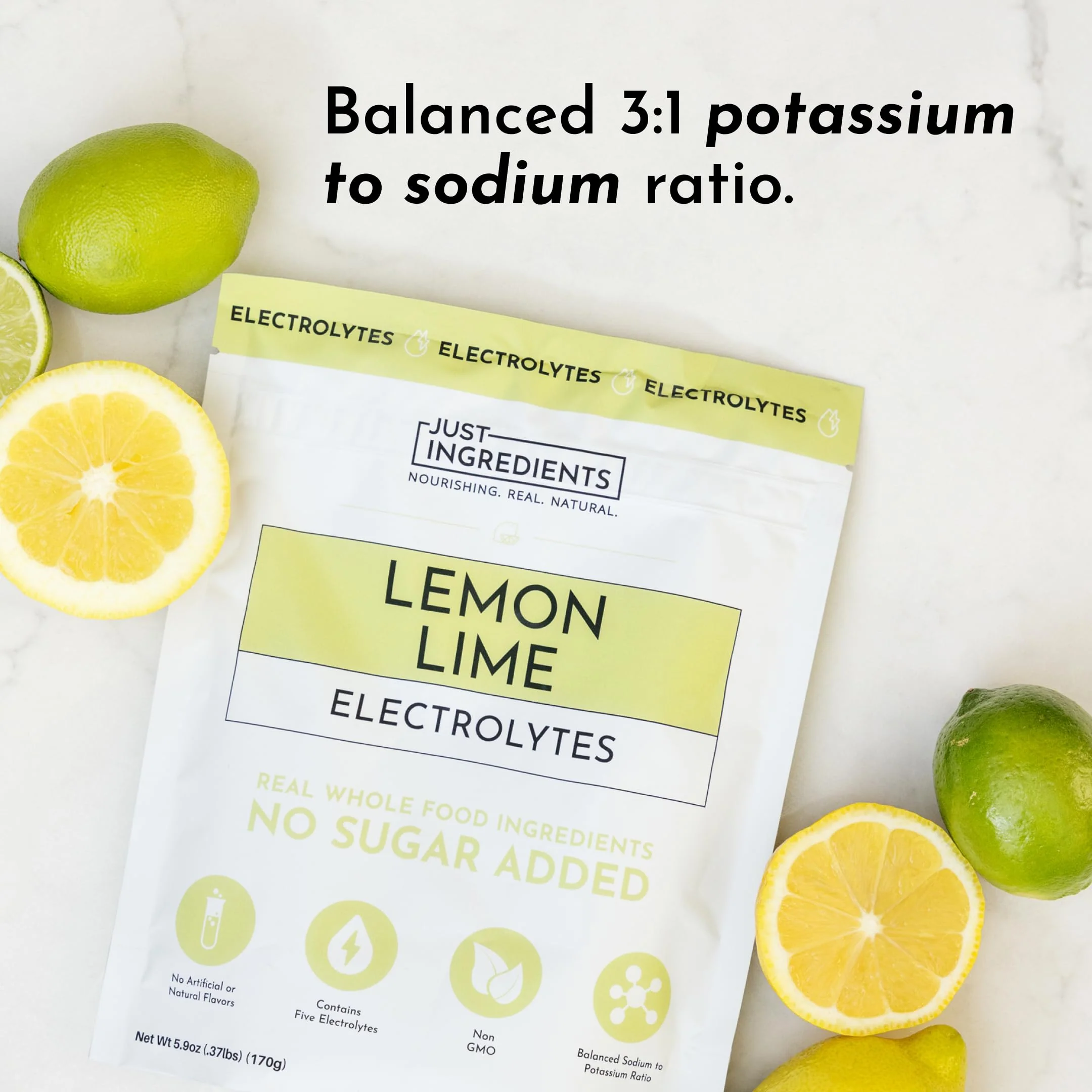 Lemon Lime Electrolytes – 30‑Serving Hydration Drink Mix with Coconut Water, Sea Salt, and Trace Minerals – Supports Energy, Recovery, and Electrolyte Balance* - Image 5
