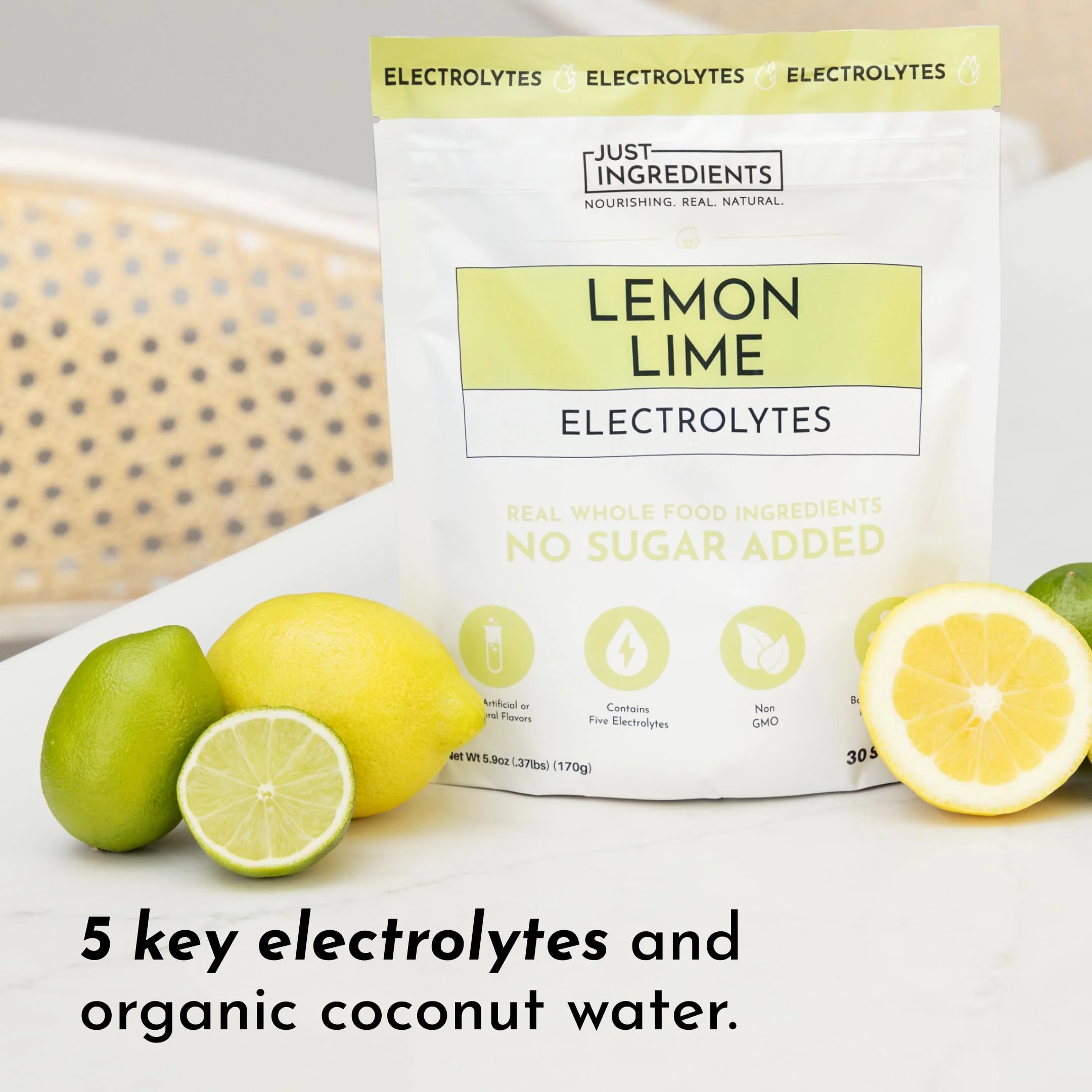 Lemon Lime Electrolytes – 30‑Serving Hydration Drink Mix with Coconut Water, Sea Salt, and Trace Minerals – Supports Energy, Recovery, and Electrolyte Balance* - Image 7