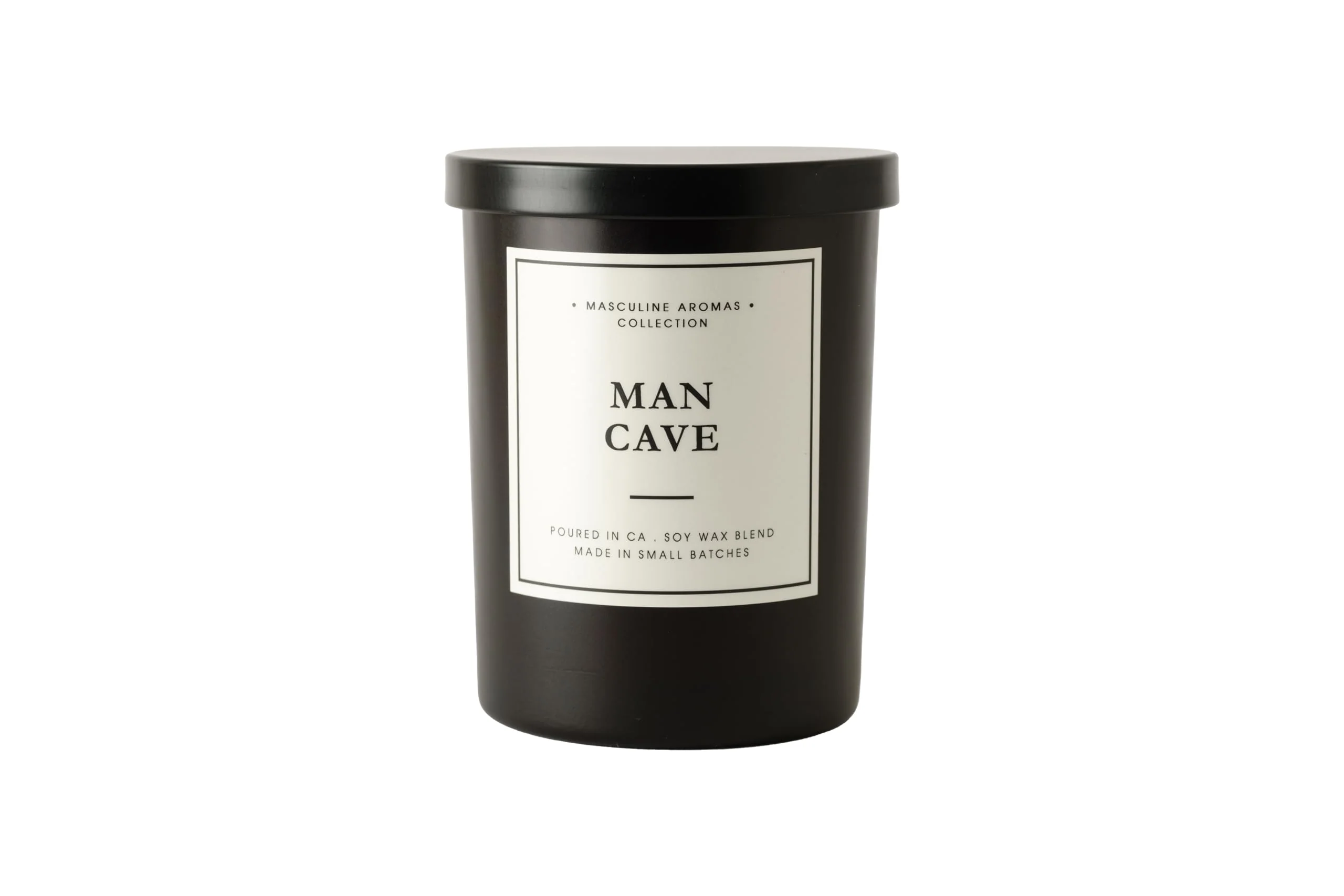 Leoben Company | Masculine Aromas | Small Batch | Soy Wax | 40 Hours | Scented Black Candles with Natural Essential Oils | Vegan (Cigar Lounge)