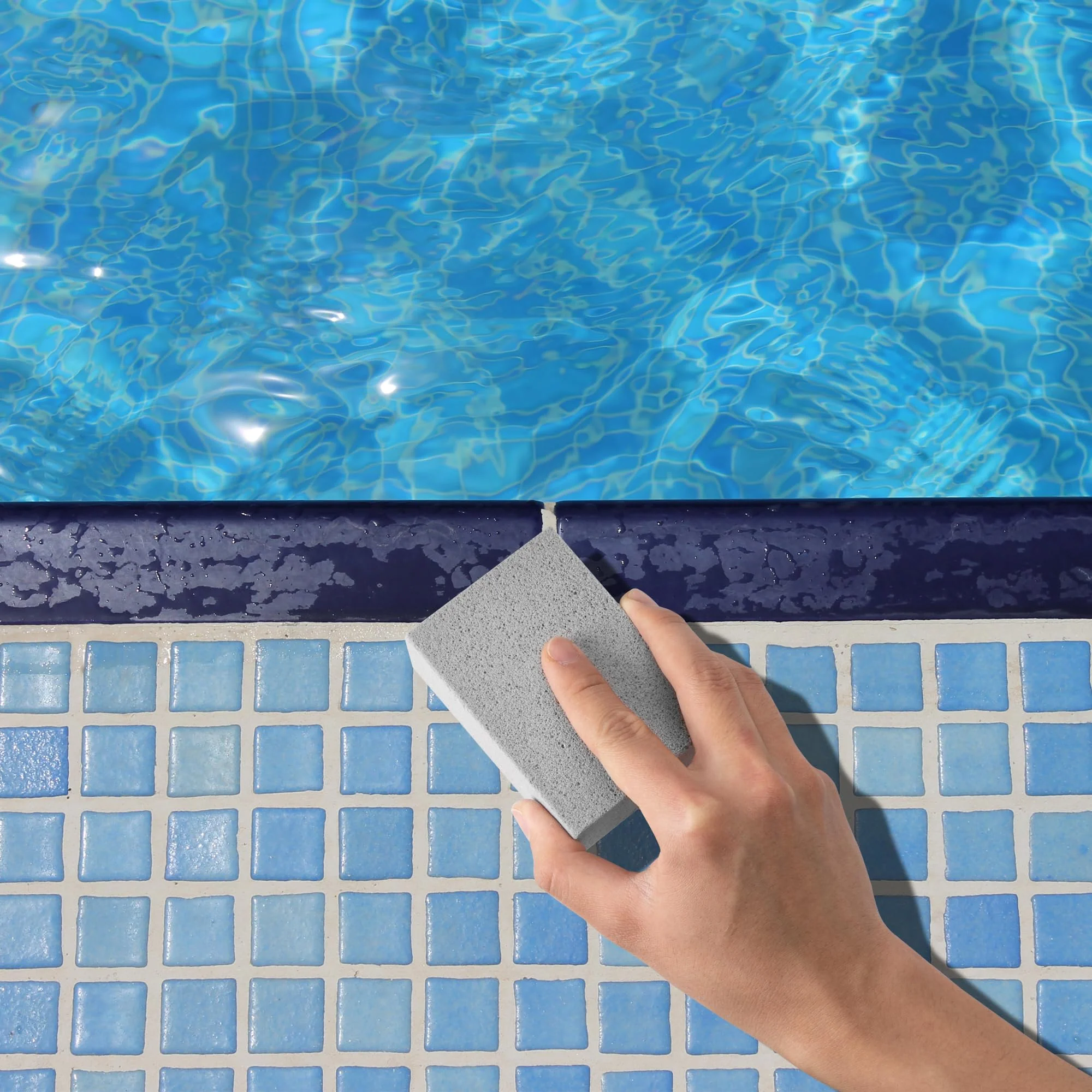 LFUTARI 16 Pcs Pools Pumice Stone, 2 Size Pool Cleaning Pumice Block, Pools Tile Cleaner Stone for Swimming Pool Spa Kitchen Bathroom Stain and Rust Removing - Image 4