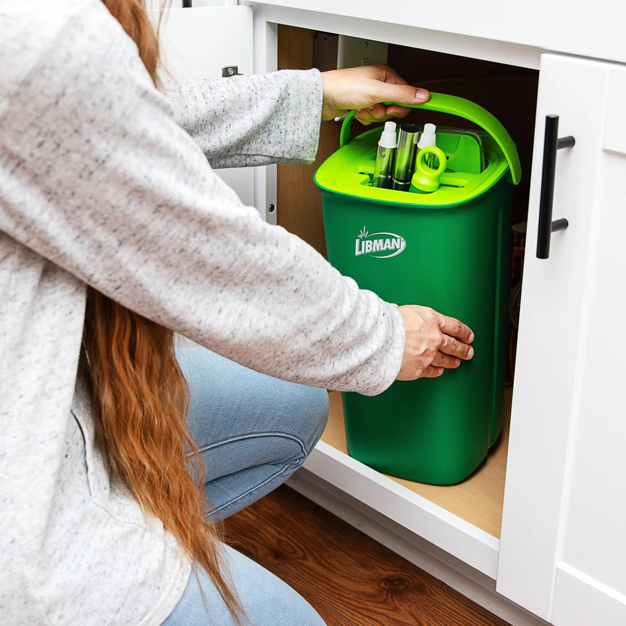 Libman Rinse 'n Wring Mop and Bucket System | Microfiber Floor Mop | Hardwood Floor Cleaner | Wet & Dry Mop | Clean & Dirty Water Chambers | Power Blades | 1 Total Microfiber Pad - Image 4