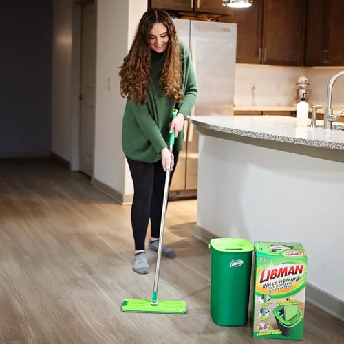 Libman Rinse 'n Wring Mop and Bucket System | Microfiber Floor Mop | Hardwood Floor Cleaner | Wet & Dry Mop | Clean & Dirty Water Chambers | Power Blades | 1 Total Microfiber Pad - Image 6