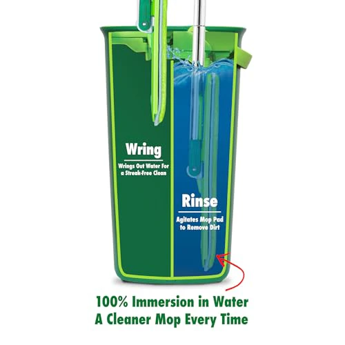 Libman Rinse 'n Wring Mop and Bucket System | Microfiber Floor Mop | Hardwood Floor Cleaner | Wet & Dry Mop | Clean & Dirty Water Chambers | Power Blades | 1 Total Microfiber Pad - Image 7