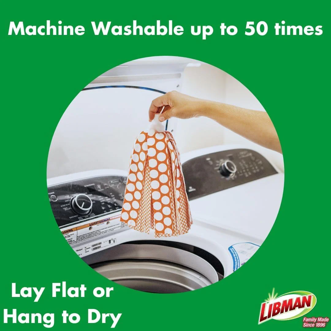 Libman Wonder Mop Head Replacement | Absorbent Microfiber | Self Wringing | Best Refill | Machine Washable | Multi-Surface Floor Mop | 3 Replacement Pads - Image 6