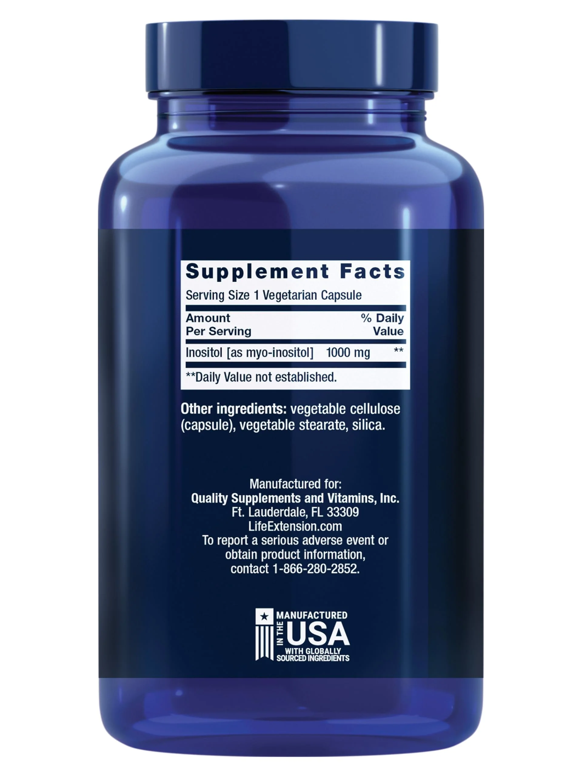 Life Extension Inositol Caps – 1000 mg, Myo-Inositol – Mood Health, Well-Being, Healthy Metabolism, Hormone Balance – Gluten-Free, Non-GMO, Vegetarian – 360 Capsules - Image 9